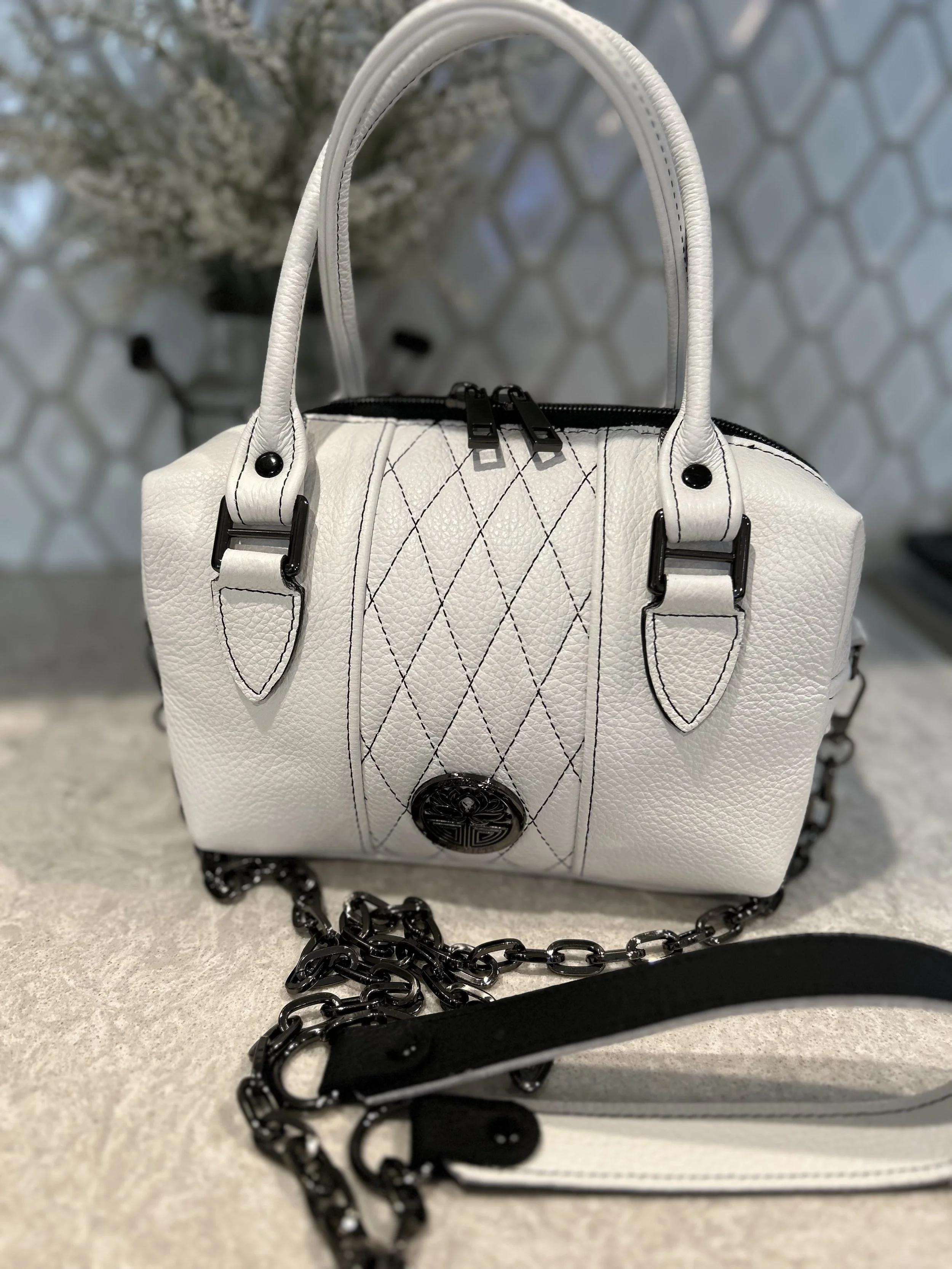 Lettie Mini Bowler Bag - Quilted