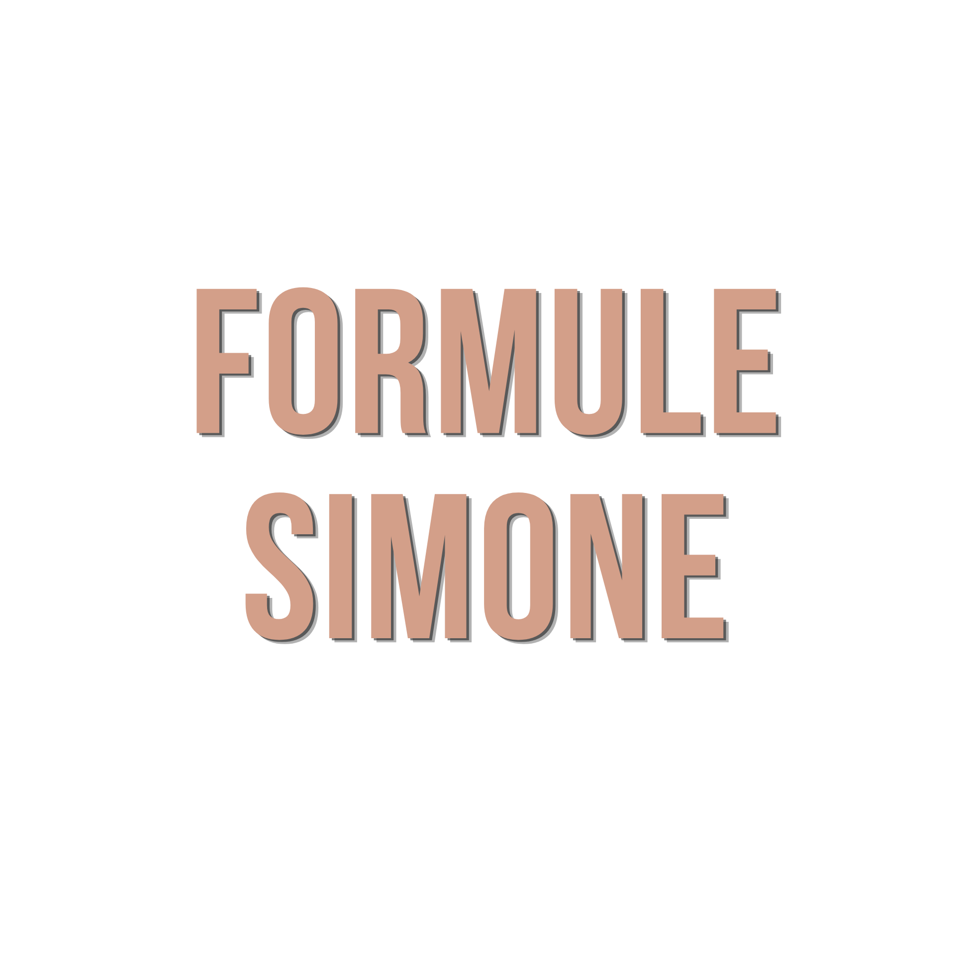 Texte en gros caractères : "Formule SIMONE"