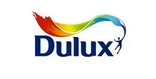 Dulux logo with colorful paint splash above the brand name.