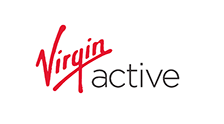 Virgin Active logo with red and black text on a white background
