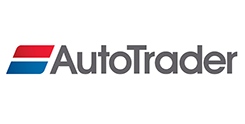 AutoTrader logo with red, white, and blue stripes
