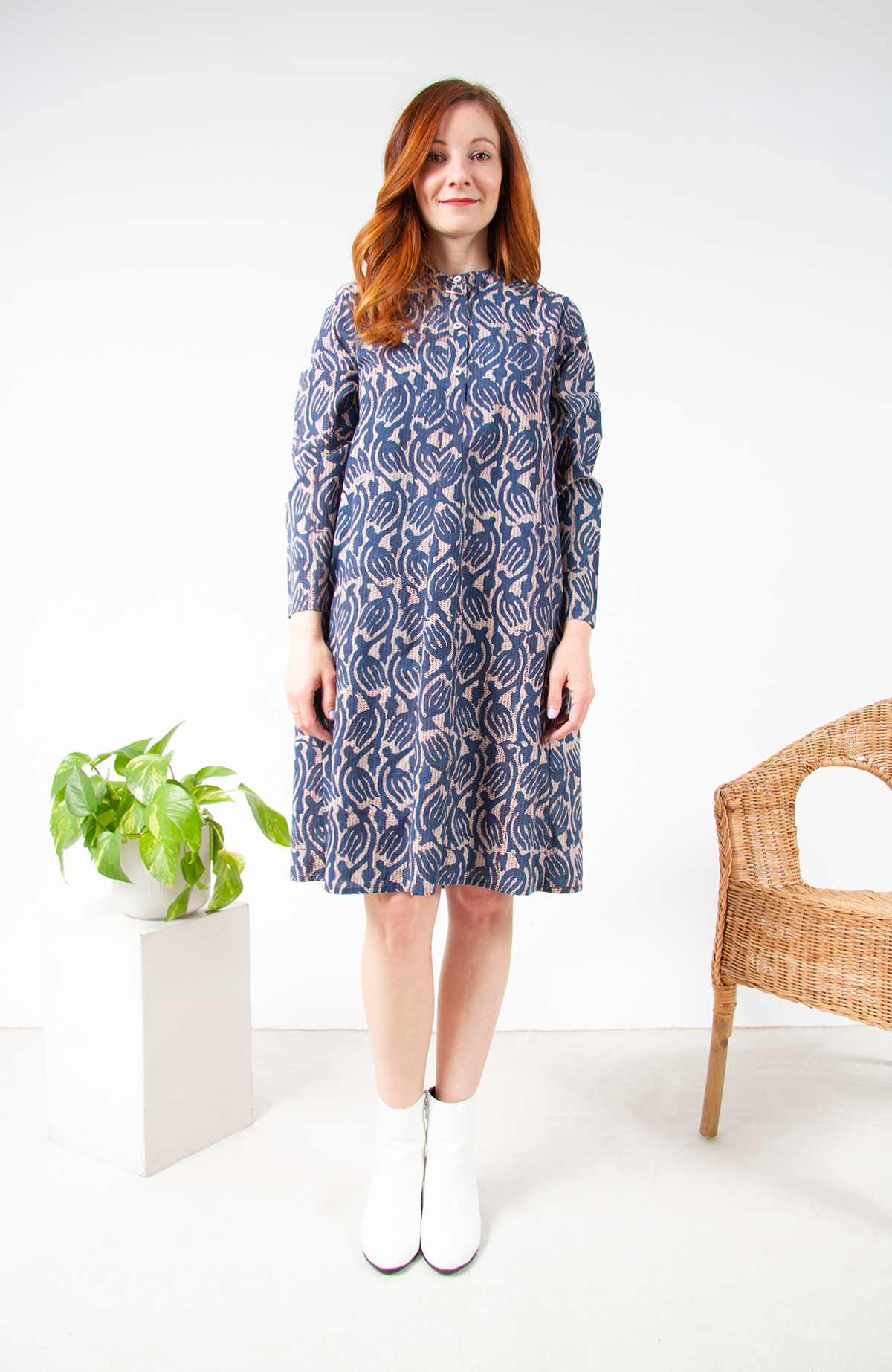 Amma LS Dress, Indigo front.png
