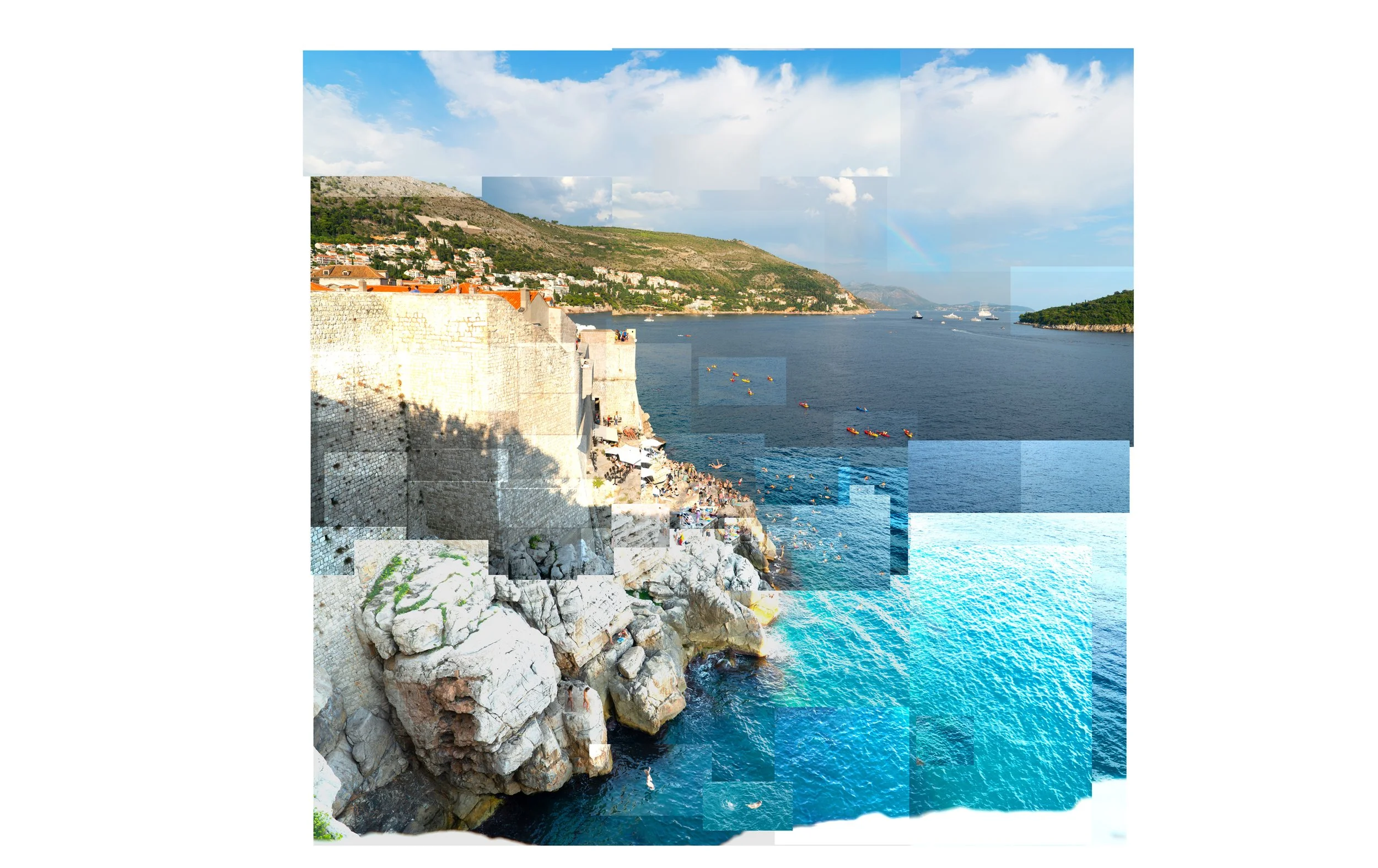 Cliff Bar, Dubrovnik, Croatia 2022  40x40”