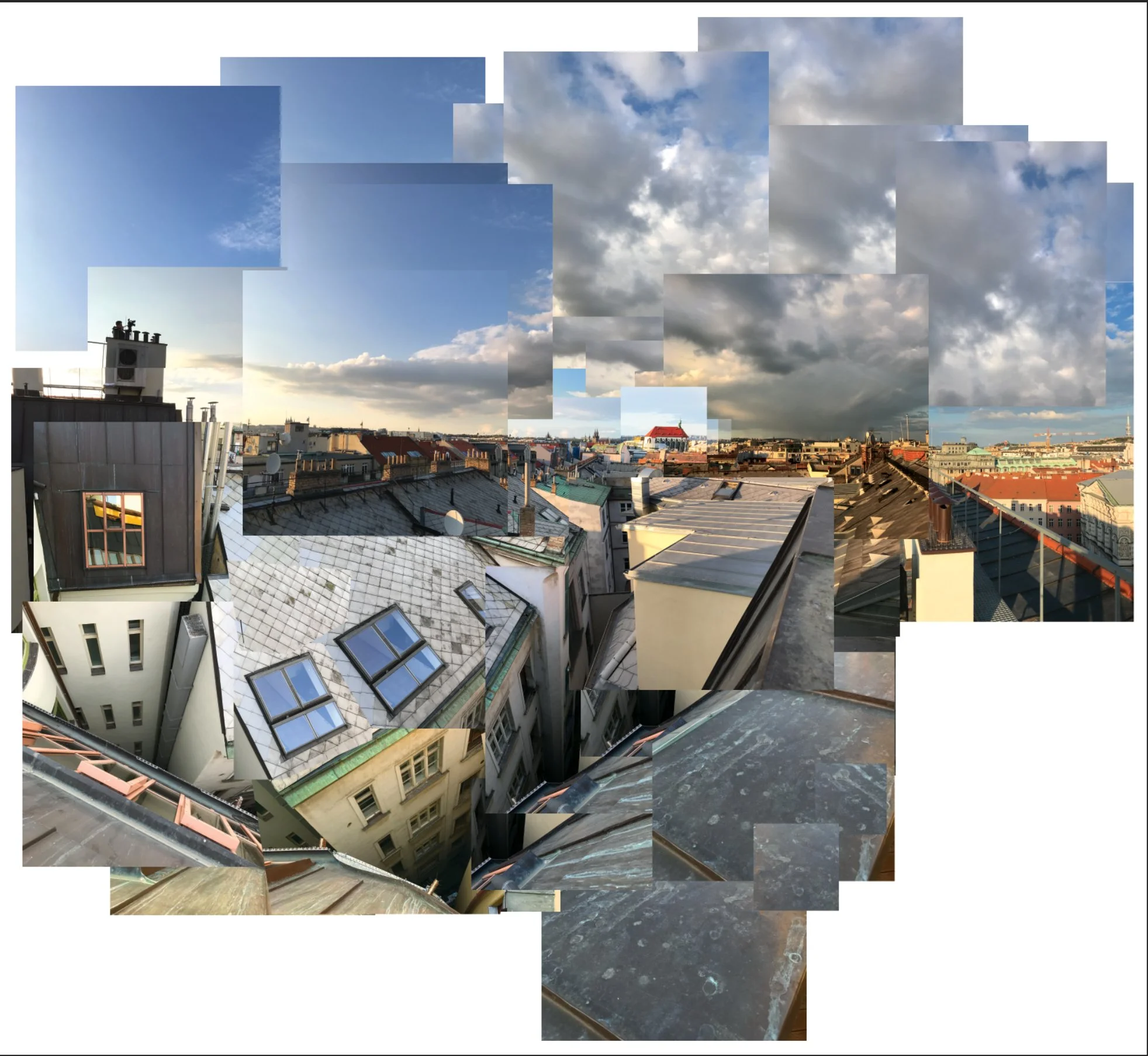 Rooftops, Prague 2017  40x40”