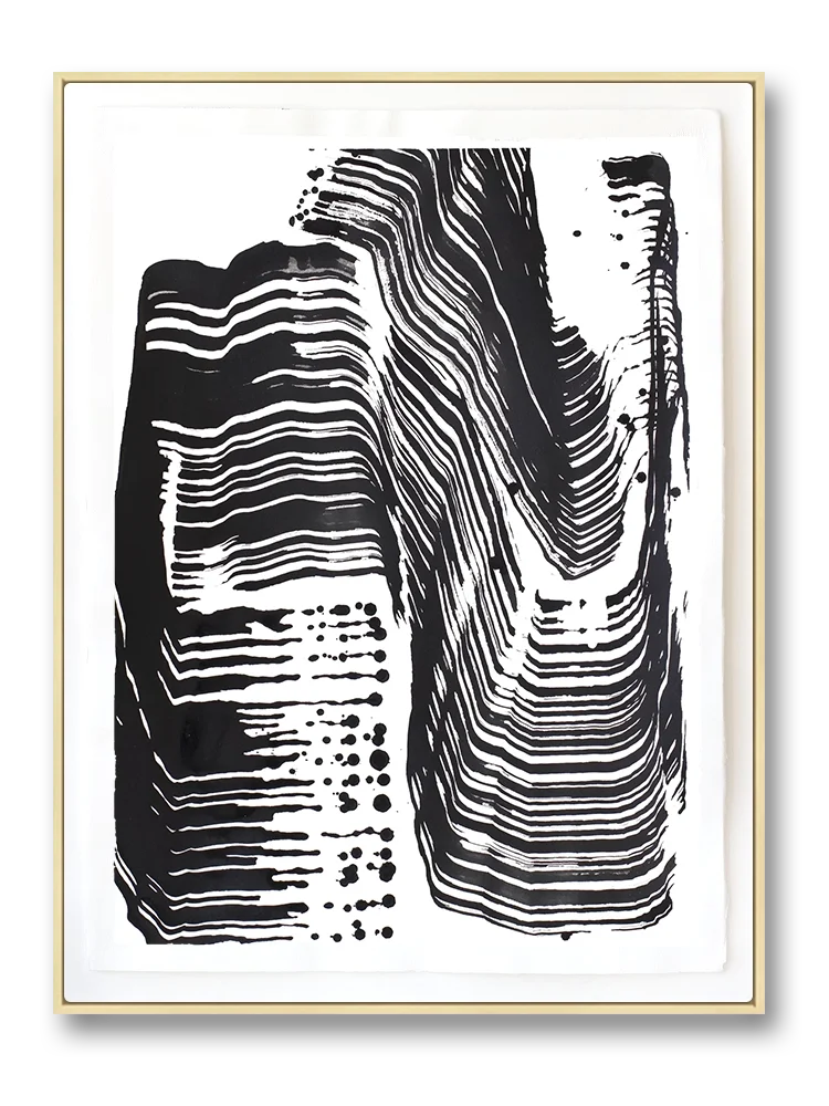 Licorice Ribbons VIII_Maple Frame_Vertical_Float.webp