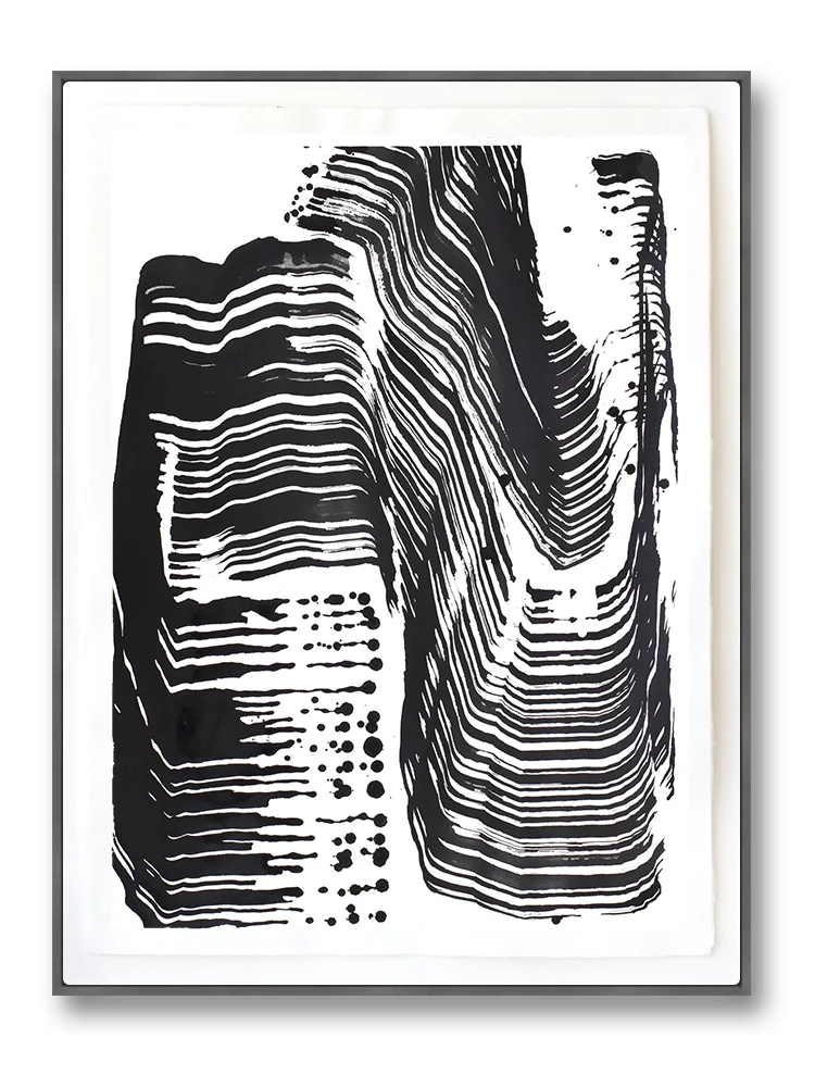 Licorice Ribbons VIII_Black Frame_Vertical_Float.webp