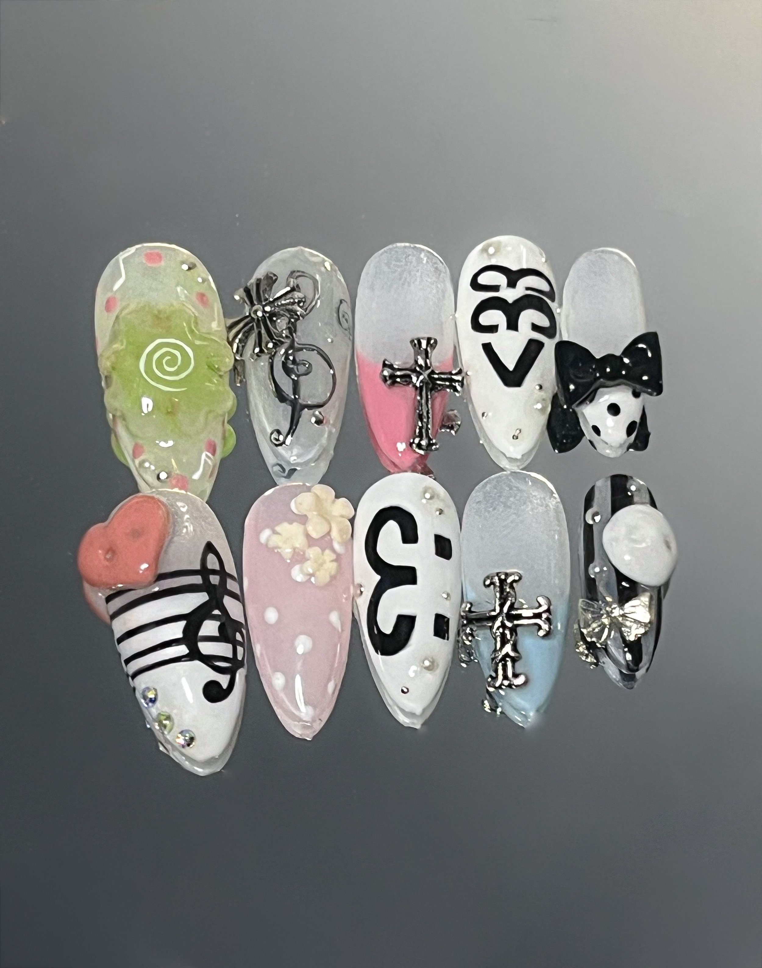 Y2K Polka Dot Press-ons