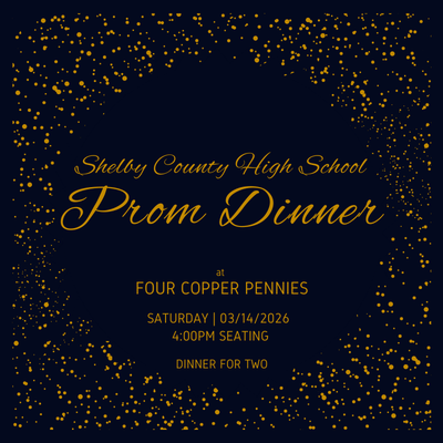 2026 SCHS Prom Dinner, 4:00pm seating