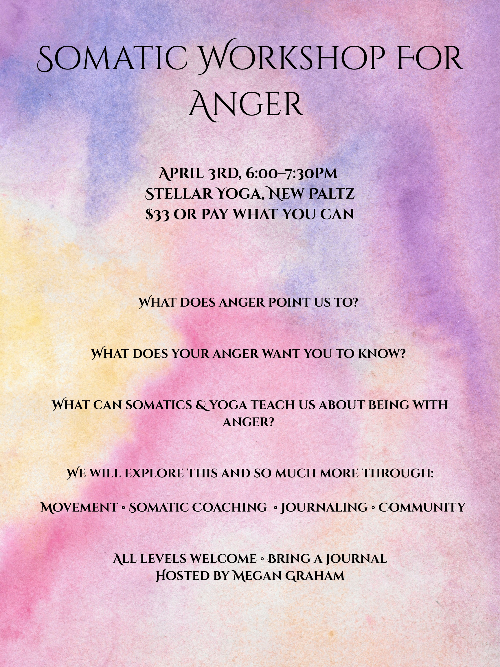Somatic Workshop For Anger