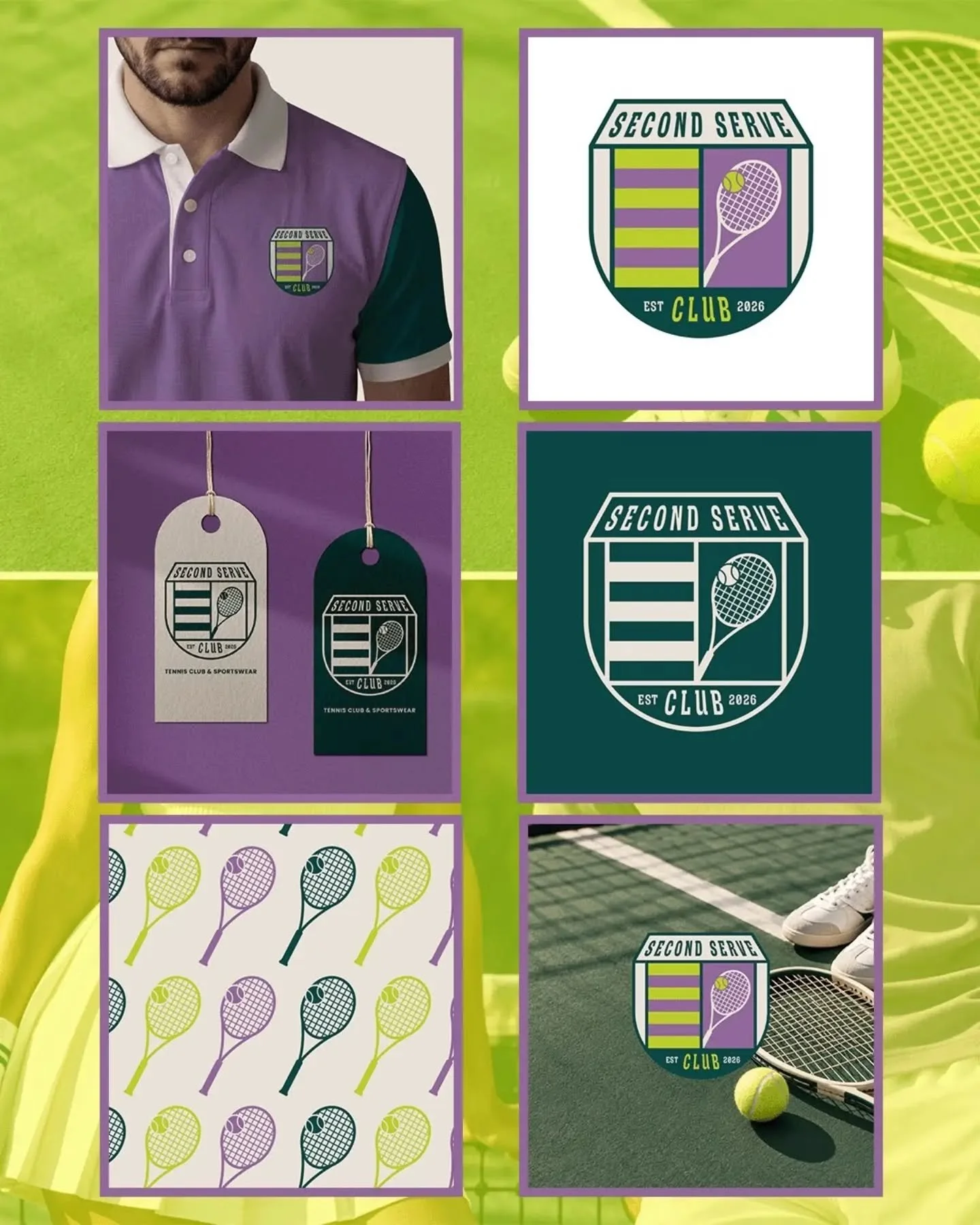 🎾 Introducing Second Serve Club. Part One💚

A fresh take on the traditional tennis club, combining timeless sporting influences with a modern, vintage sports fashion-led identity.

The branding brings together a primary crest logo, alternative logo