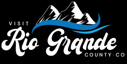 Text that says 'Visit Rio Grande County, CO' with mountain and river graphic