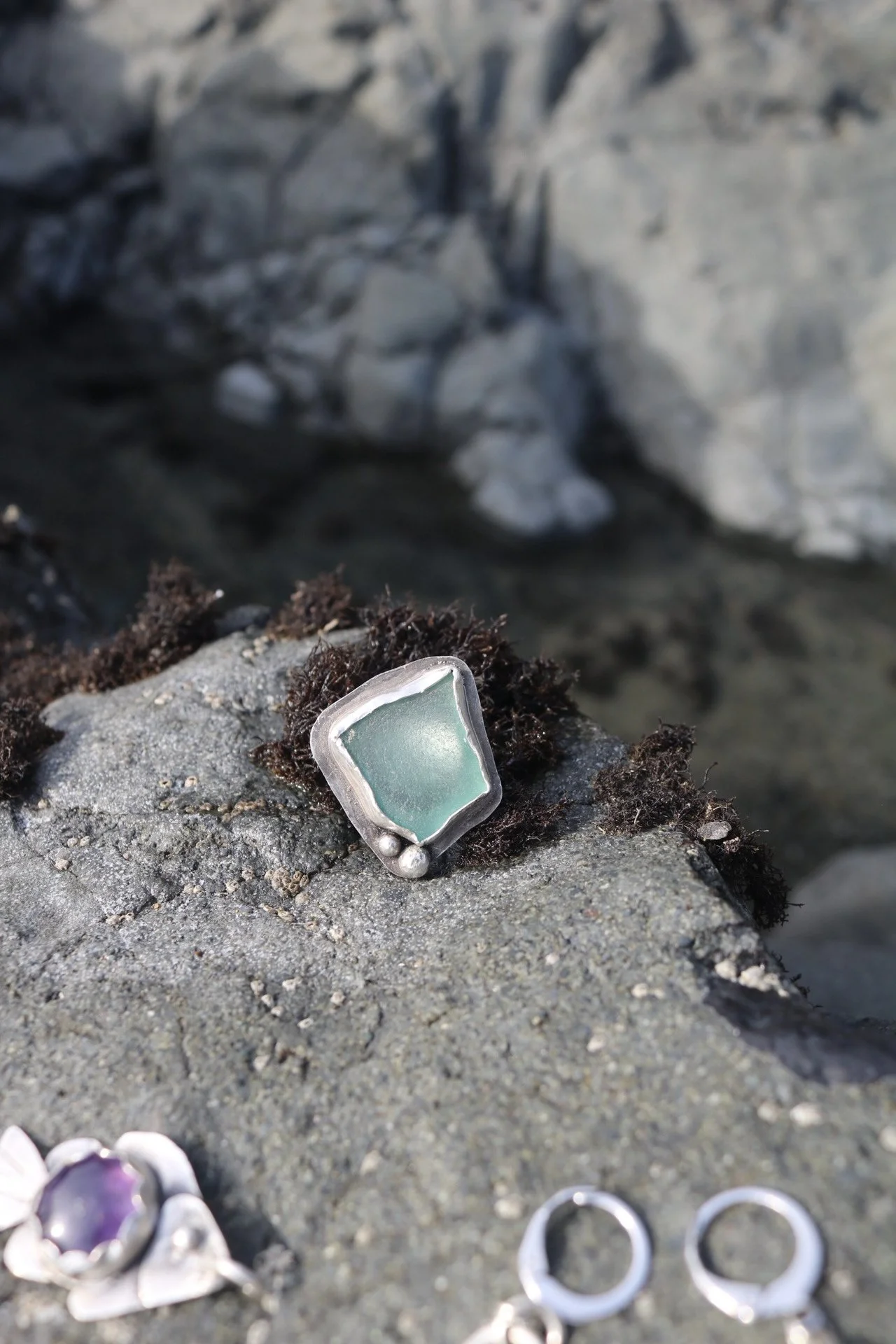Aqua Glass Ring