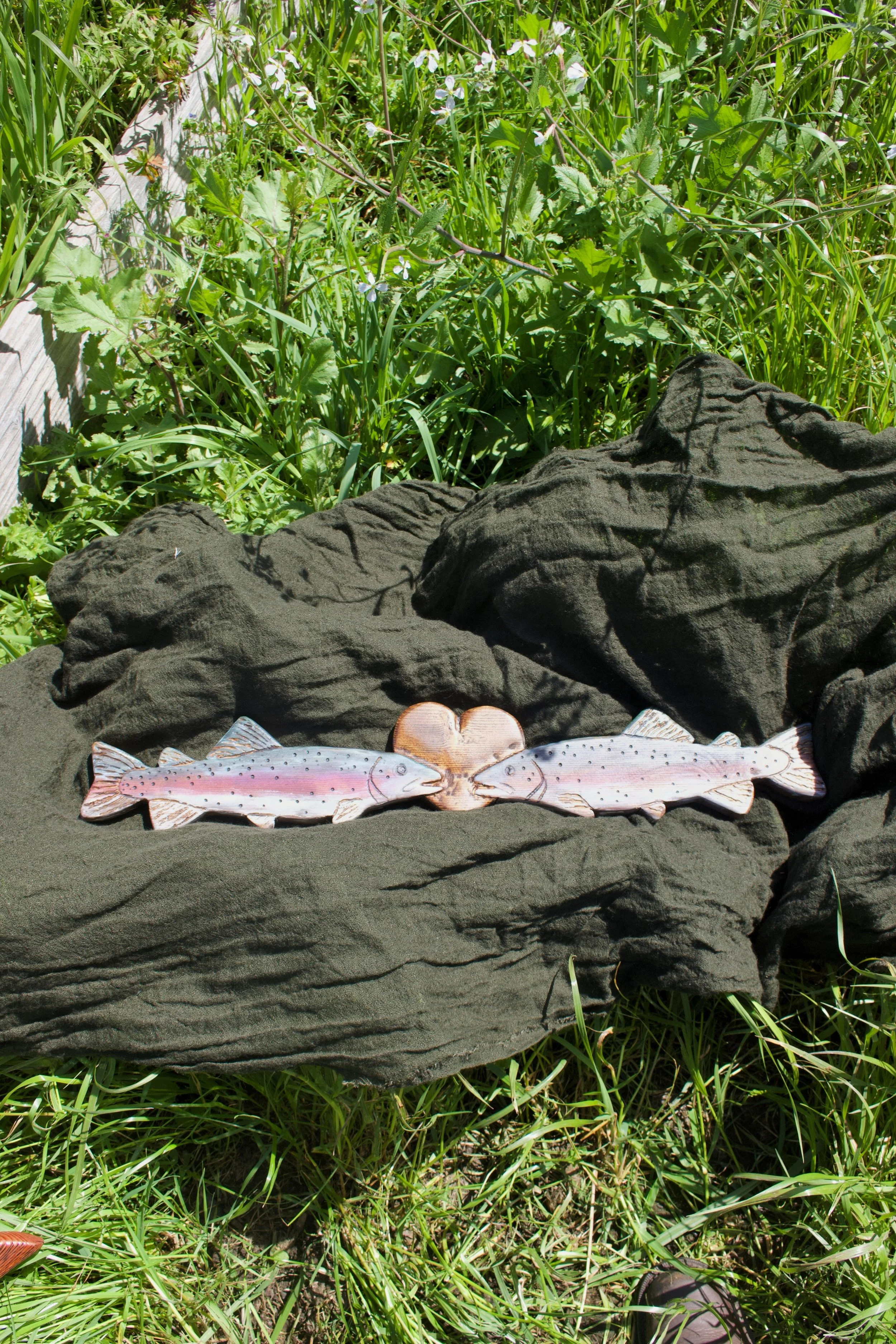 Wooden Trout in Love