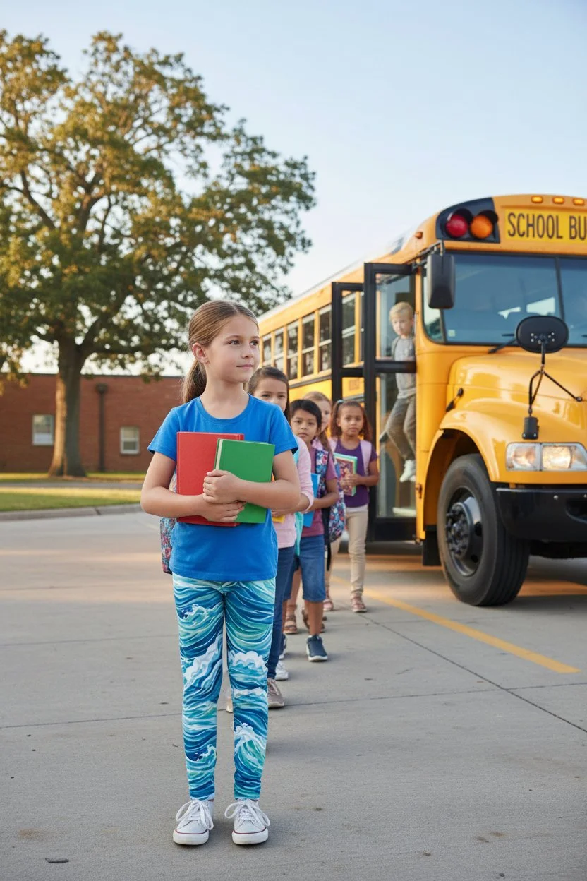 Flowing Water Leggings Worn by Girl in Bus Line.jpg