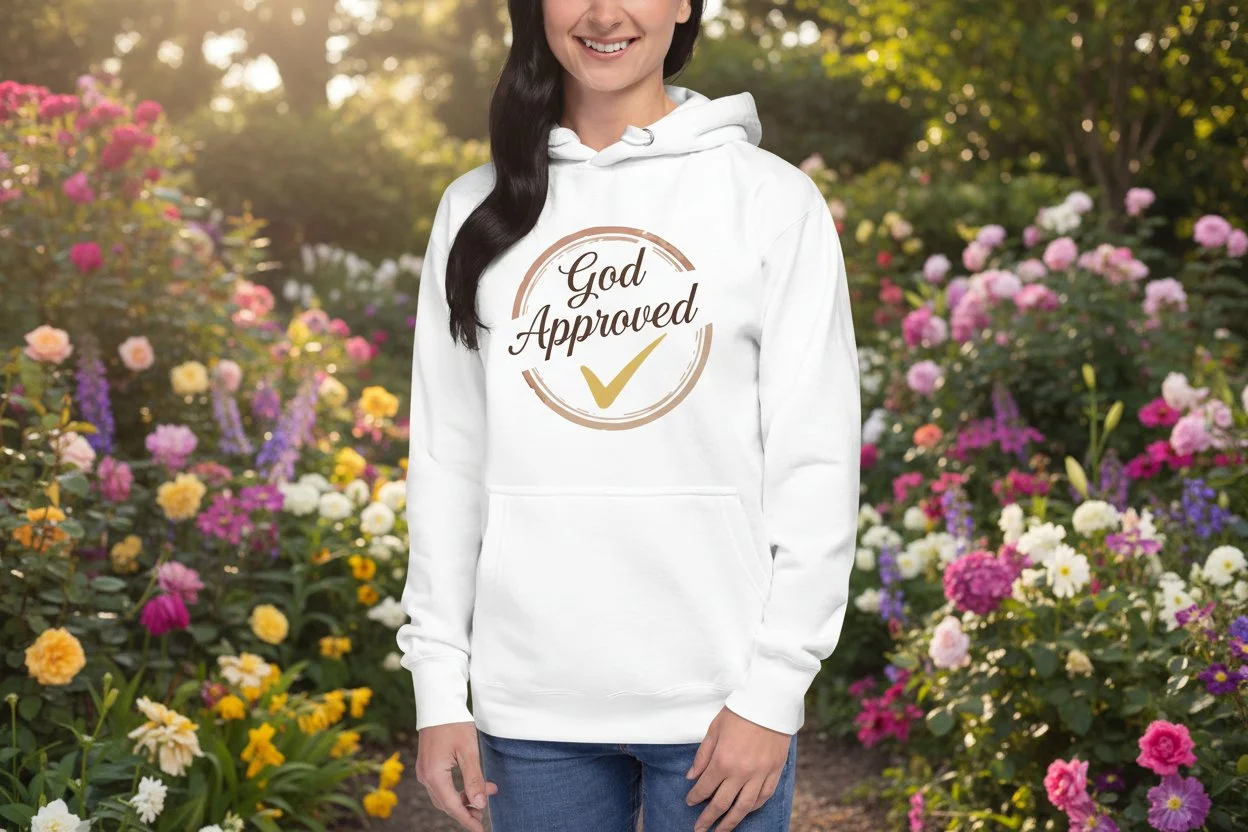 Unisex Hoodie in the Garden.jpg