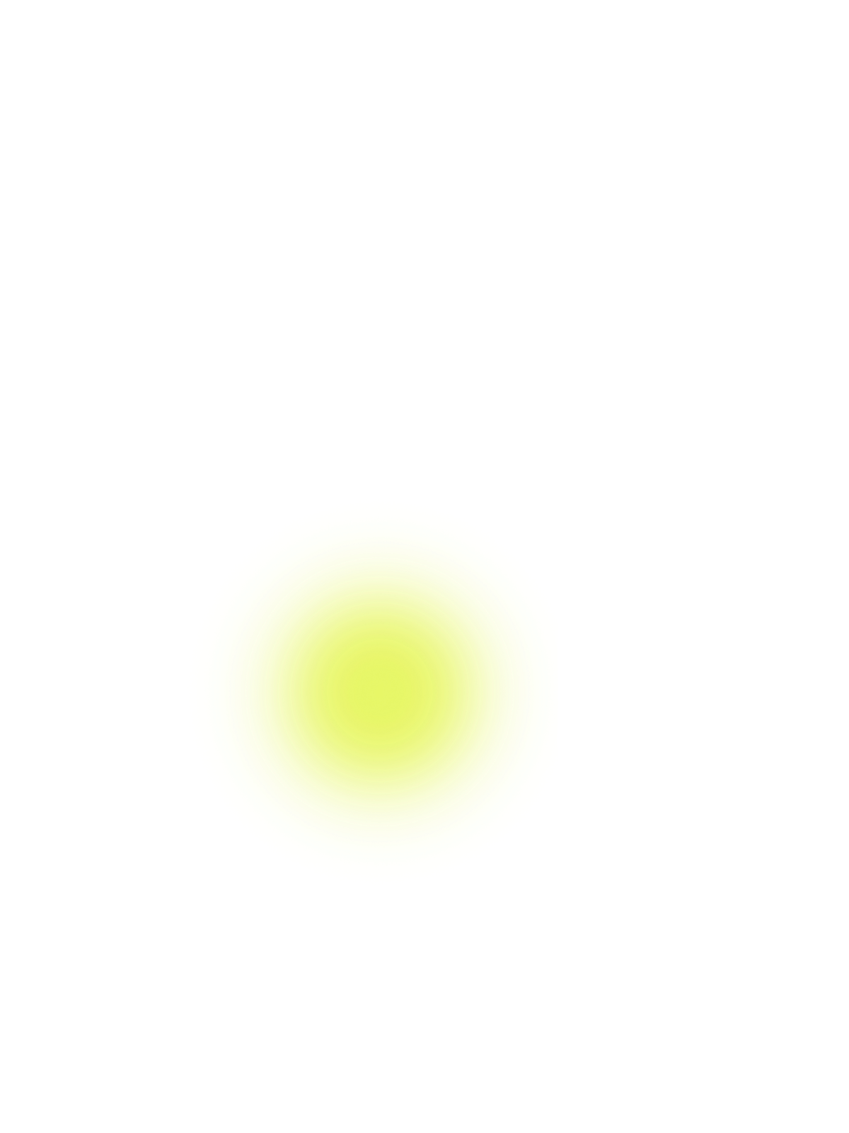 A dark background with a bright circular yellow glow and a glowing yellow rectangular shape extending from the circle.