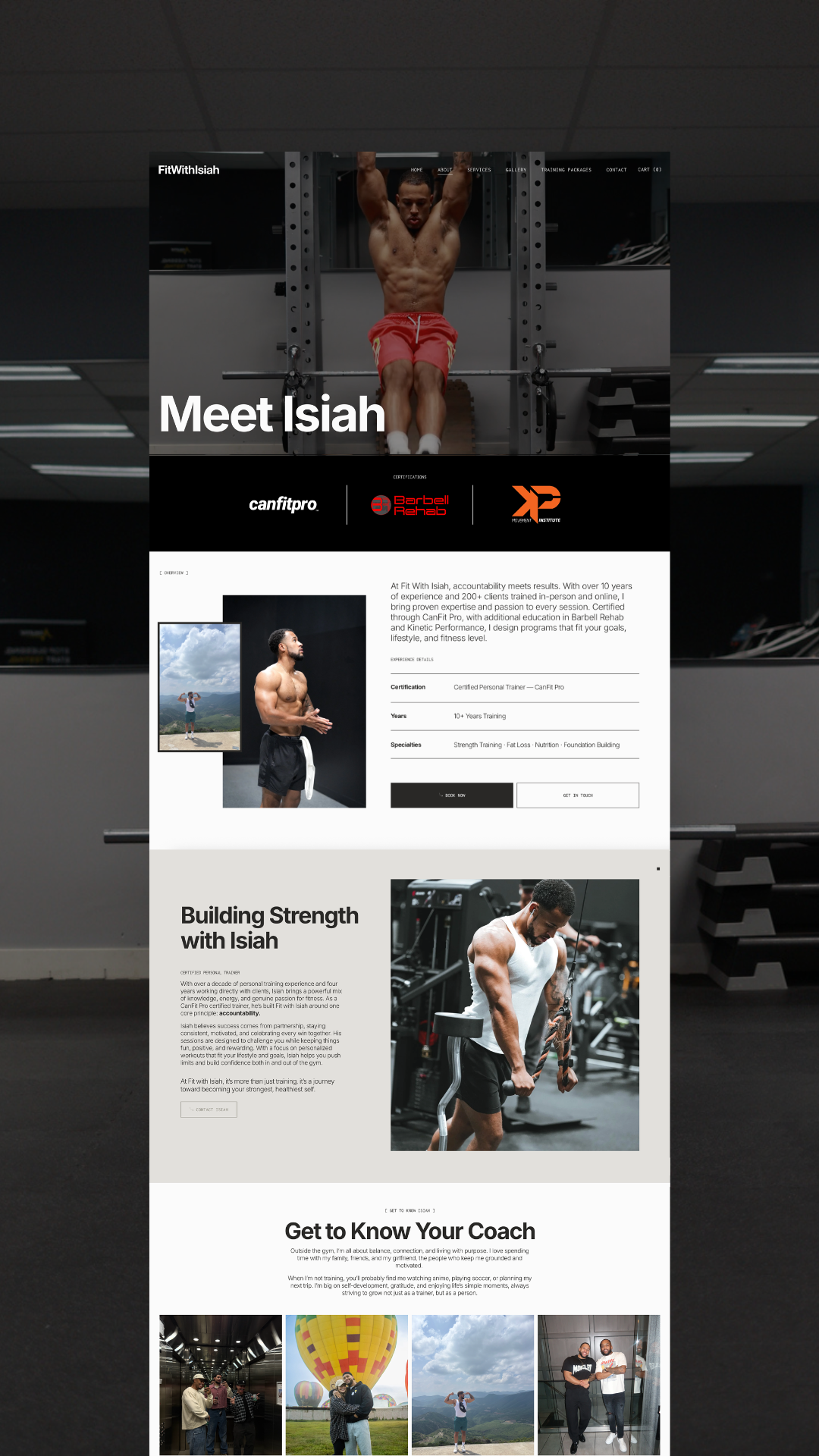 Fit With Isiah | Web Design