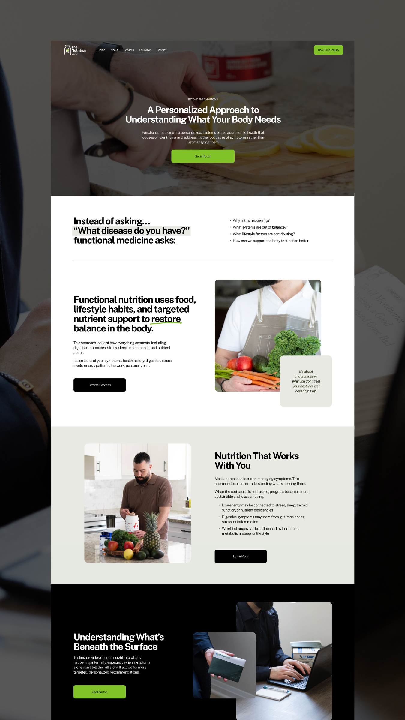 The Nutrition Lab | Web Design