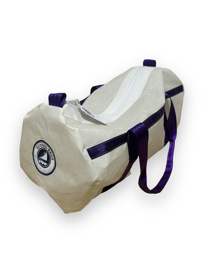 Medium Duffel - White with Purple