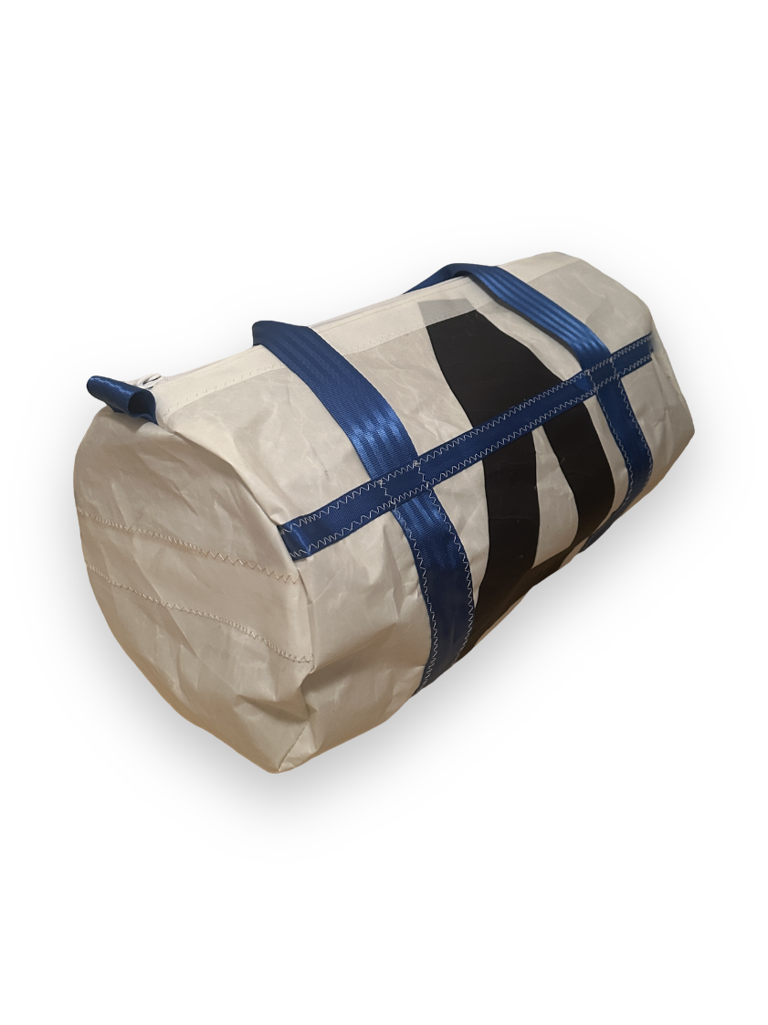 Medium Duffel - White with Blue