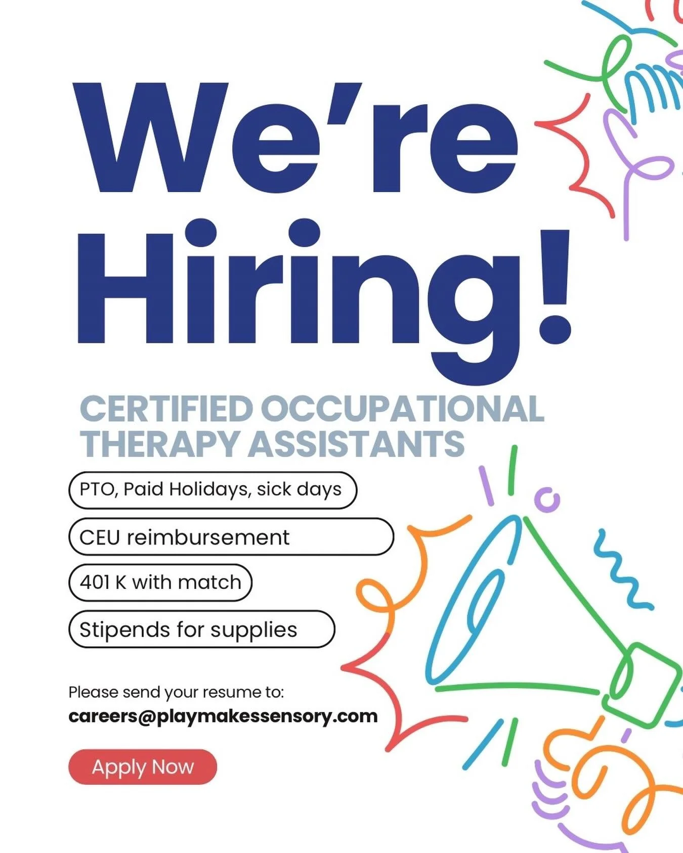 Come join our amazing team of therapists! 💛

#occupationaltherapy #katytx #cypresstx #hiring
