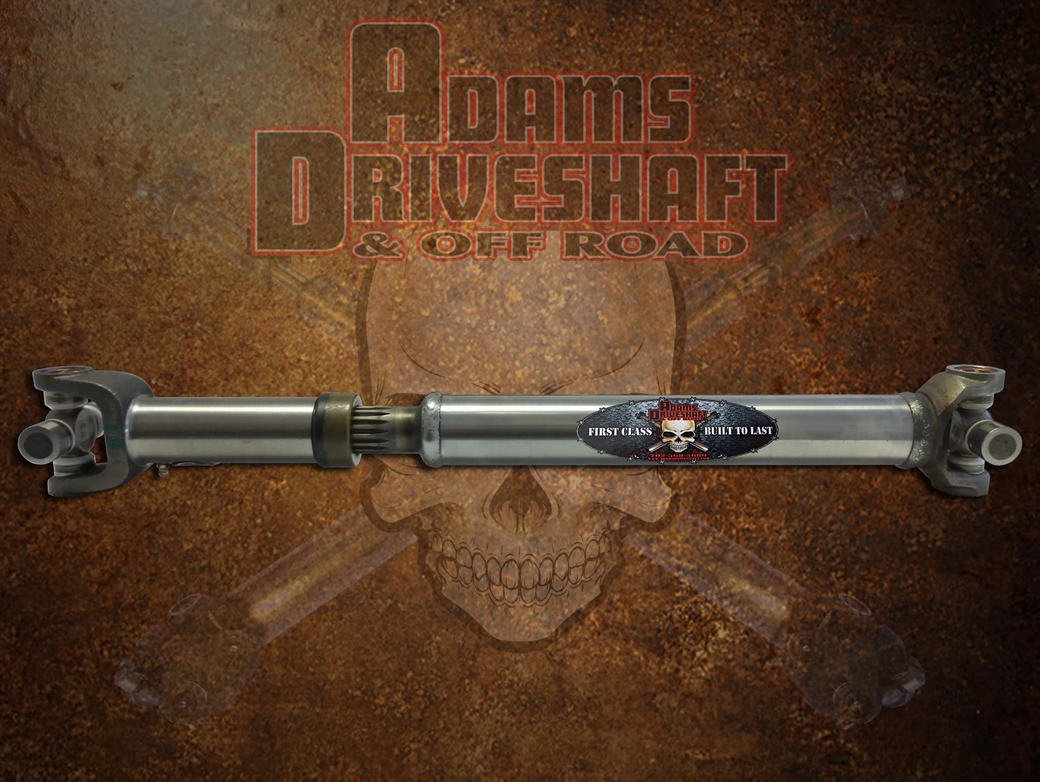 Front CJ Rock Crawler 1310 Slip and Stub style Driveshaft with Solid Non Greaseable U-joints — Adams Forged
