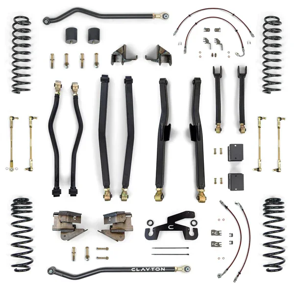 Clayton Off Road Long Arm System - Premium 3.5 Inch Long Arm Lift Kit 2018+ JL
