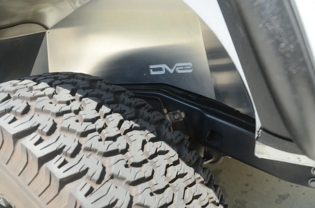 DV8 Offroad — Jeep JK Rear Inner Fenders Raw Aluminum
