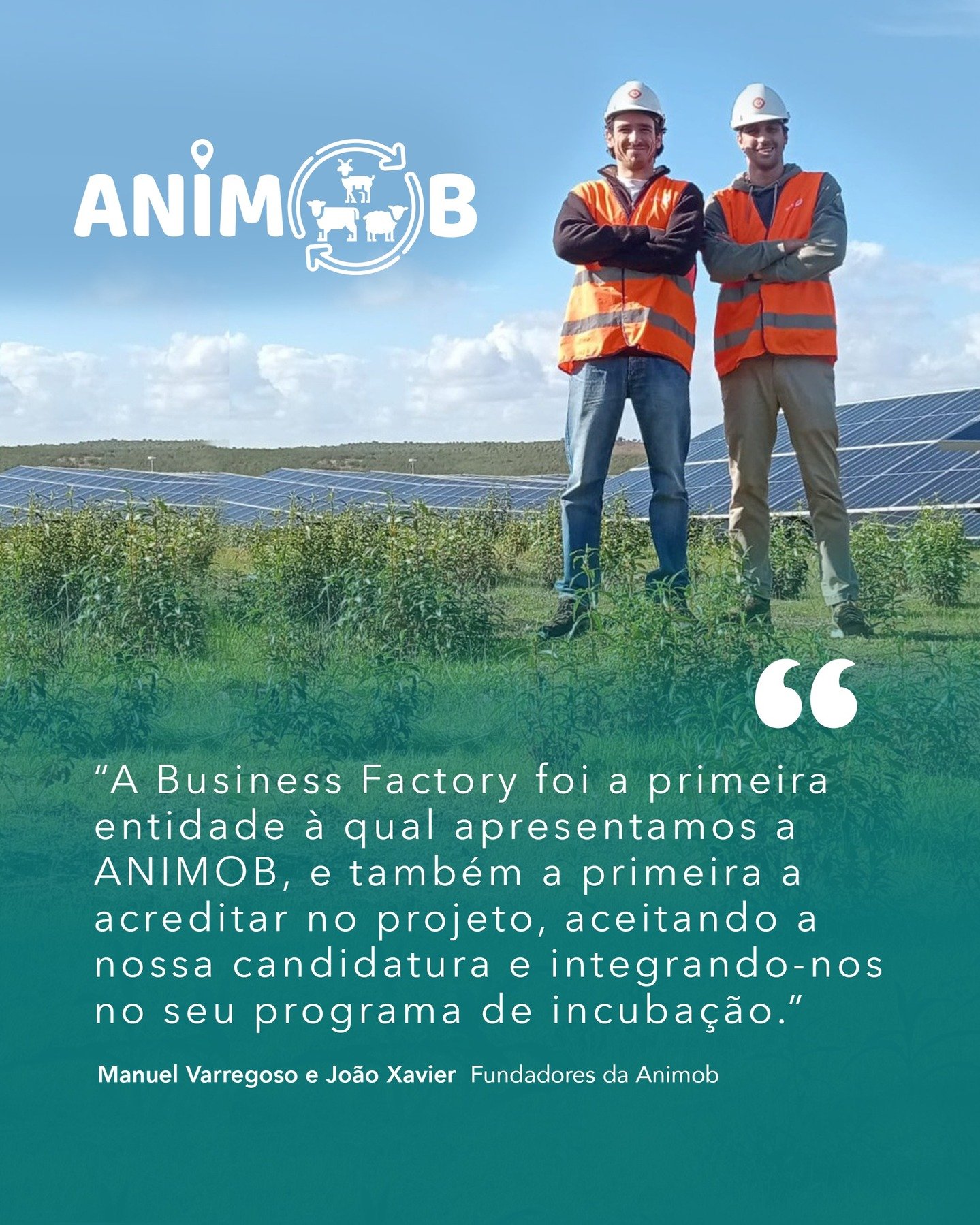 🌿 A @animob_pt, startup alumni da Business Factory, &eacute; uma plataforma digital de matchmaking que liga produtores de gado a propriet&aacute;rios de terrenos, integrada num servi&ccedil;o de gest&atilde;o regenerativa do solo, atrav&eacute;s da 