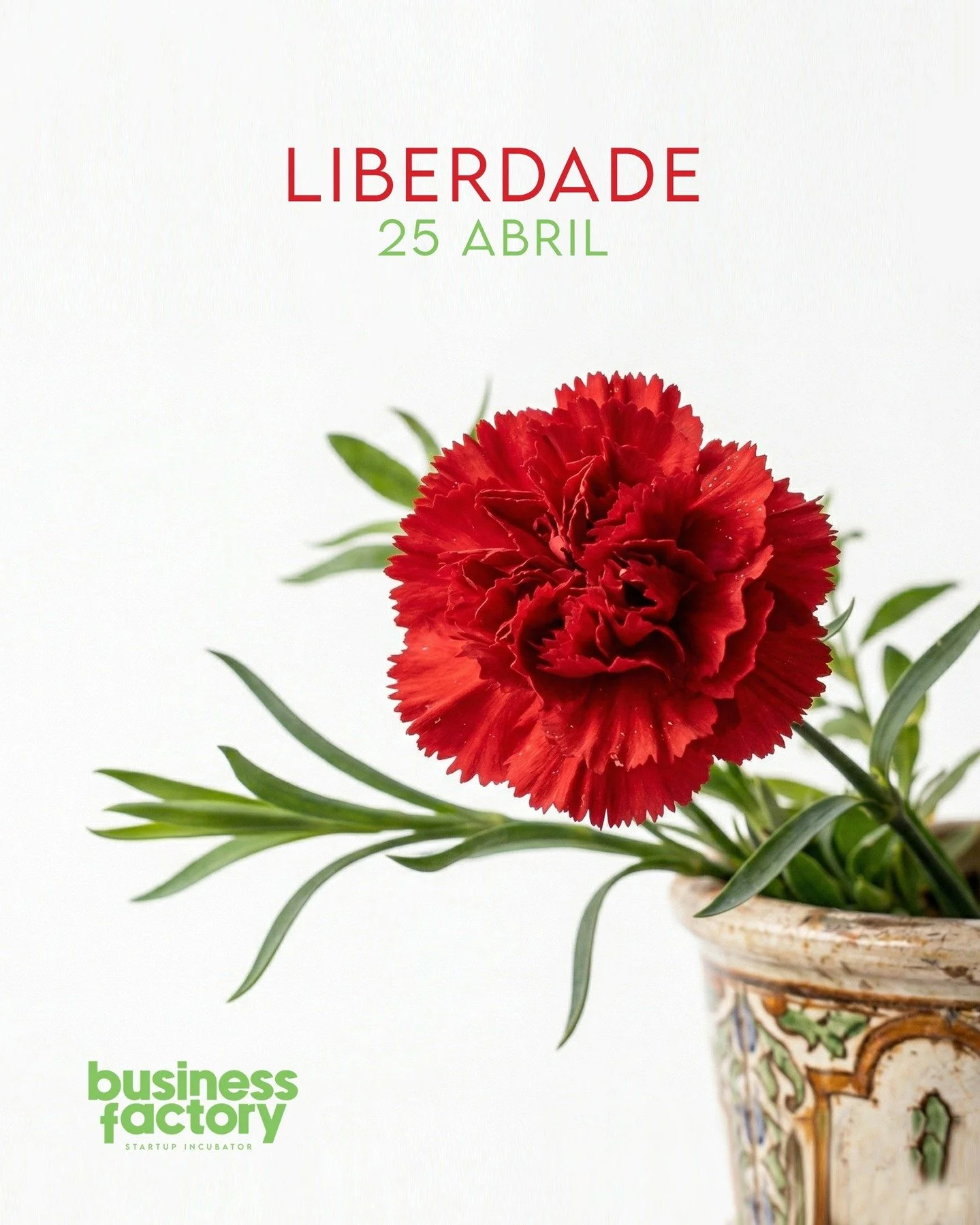 🌹 O 𝟮𝟱 𝗱𝗲 𝗔𝗯𝗿𝗶𝗹 trouxe-nos a democracia e liberdade de votar ou de expressar, mas tamb&eacute;m de ousar, de criar, falhar e recome&ccedil;ar. Cada startup &eacute; um fruto da democracia, que pode crescer e escalar.

Obrigado, 𝟮𝟱 𝗱𝗲 𝗔