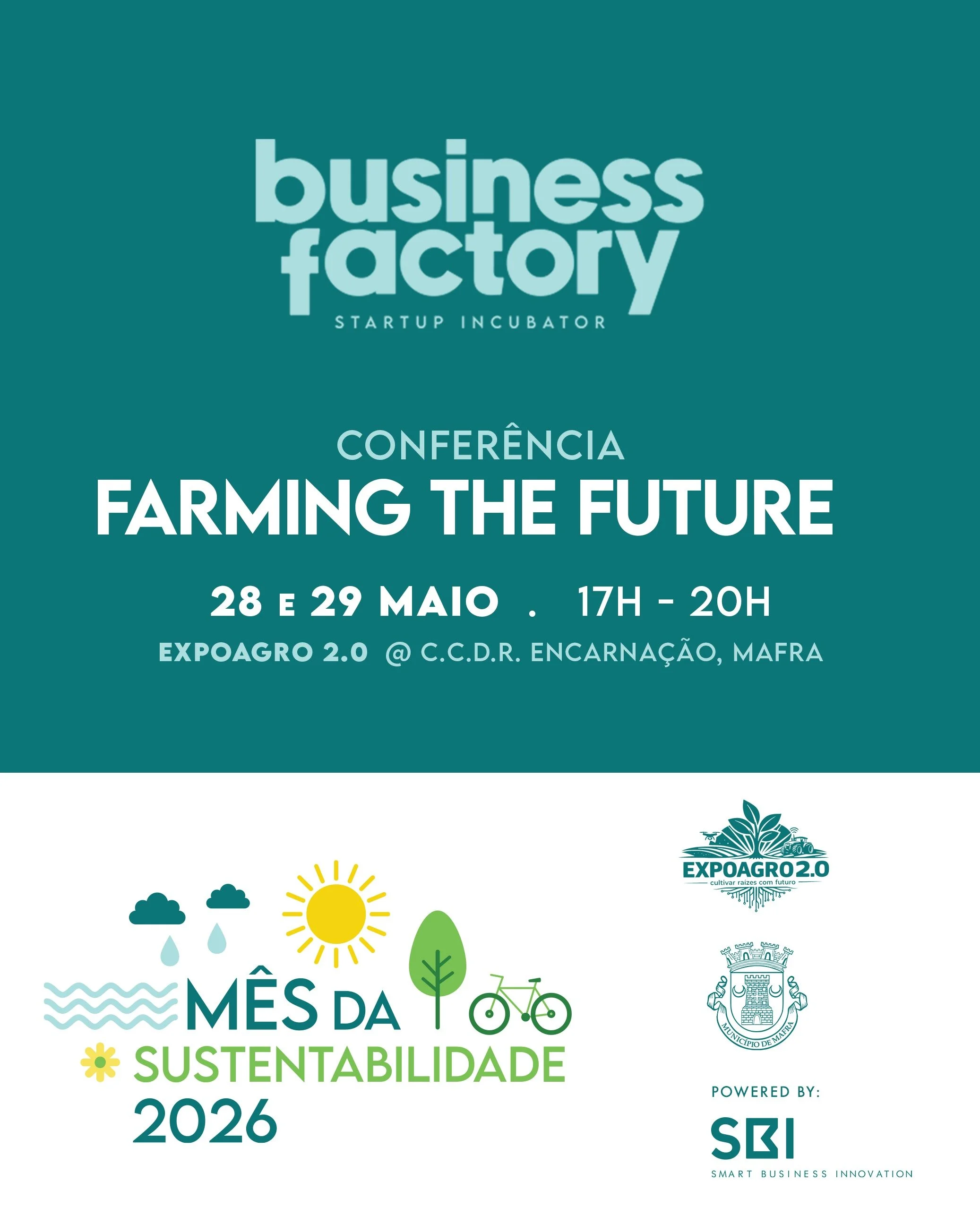 🍀 N&atilde;o perca a confer&ecirc;ncia 𝗙𝗮𝗿𝗺𝗶𝗻𝗴 𝘁𝗵𝗲 𝗙𝘂𝘁𝘂𝗿𝗲, dedicada a pr&aacute;ticas inovadoras e estrat&eacute;gias de apoio &agrave; inova&ccedil;&atilde;o focadas em #AgroTech para uma agricultura inteligente, promotora de territ