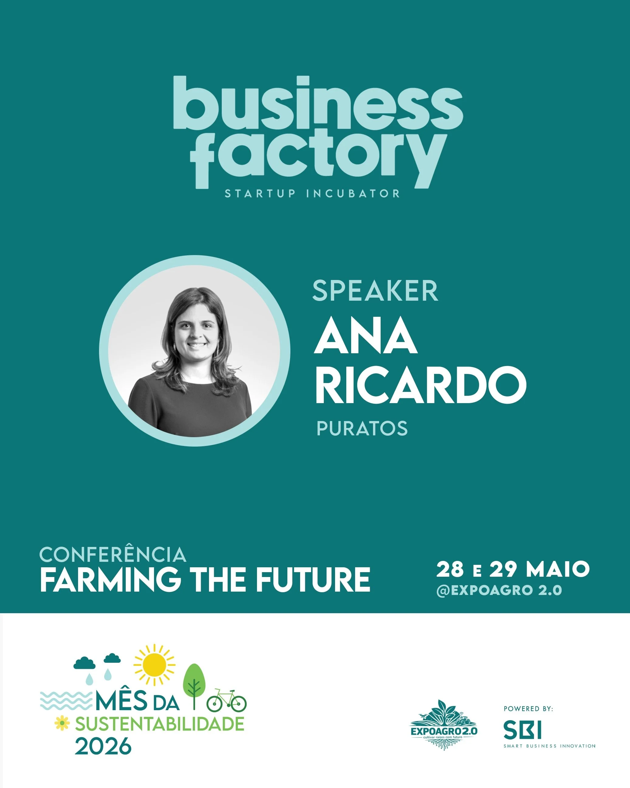 🌱 𝗙𝗮𝗿𝗺𝗶𝗻𝗴 𝘁𝗵𝗲 𝗙𝘂𝘁𝘂𝗿𝗲, confer&ecirc;ncia dedicada a pr&aacute;ticas inovadoras e estrat&eacute;gias de apoio &agrave; inova&ccedil;&atilde;o focadas em #AgroTech para uma agricultura inteligente, promotora de territ&oacute;rios susten