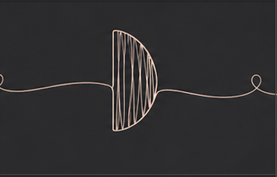 Minimal line drawing of half moon symbolizing menstrual cycle changes