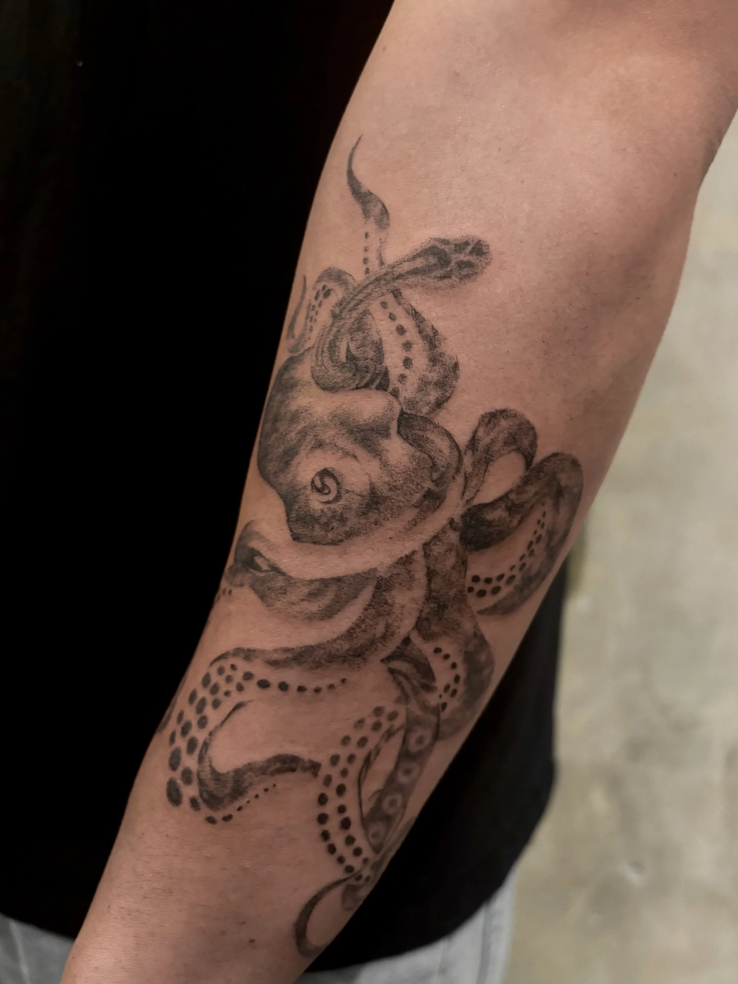 タトゥーのタコのデザイン