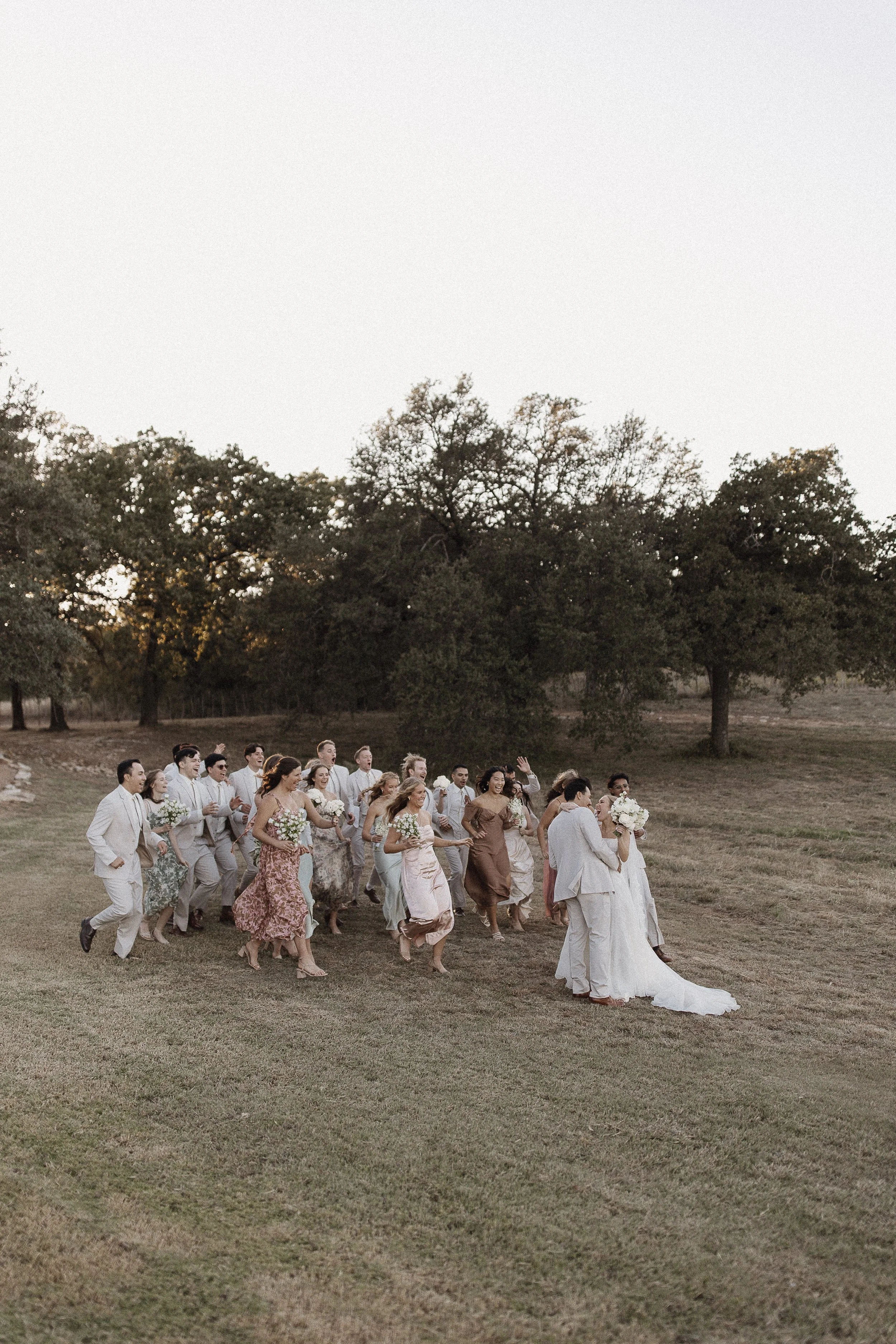Joyful wedding party at Lazy S. Hacienda