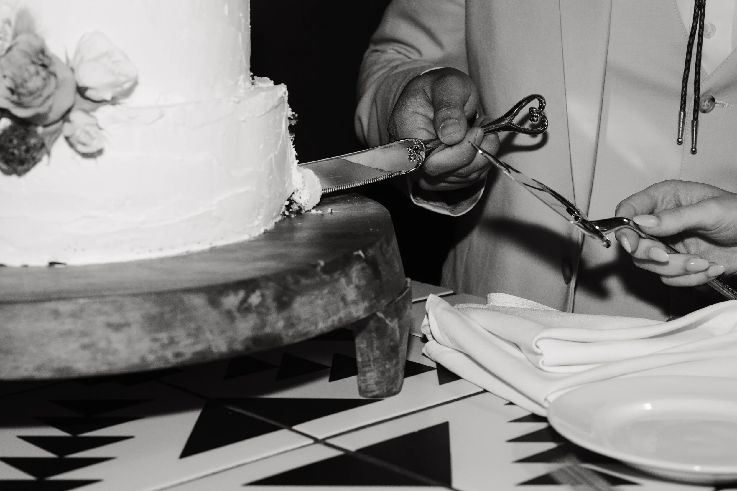 Cake cutting at Lazy S. Hacienda