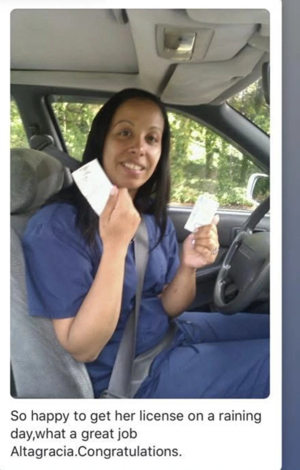 Service to take student(s) to the road test site and car rental for exam