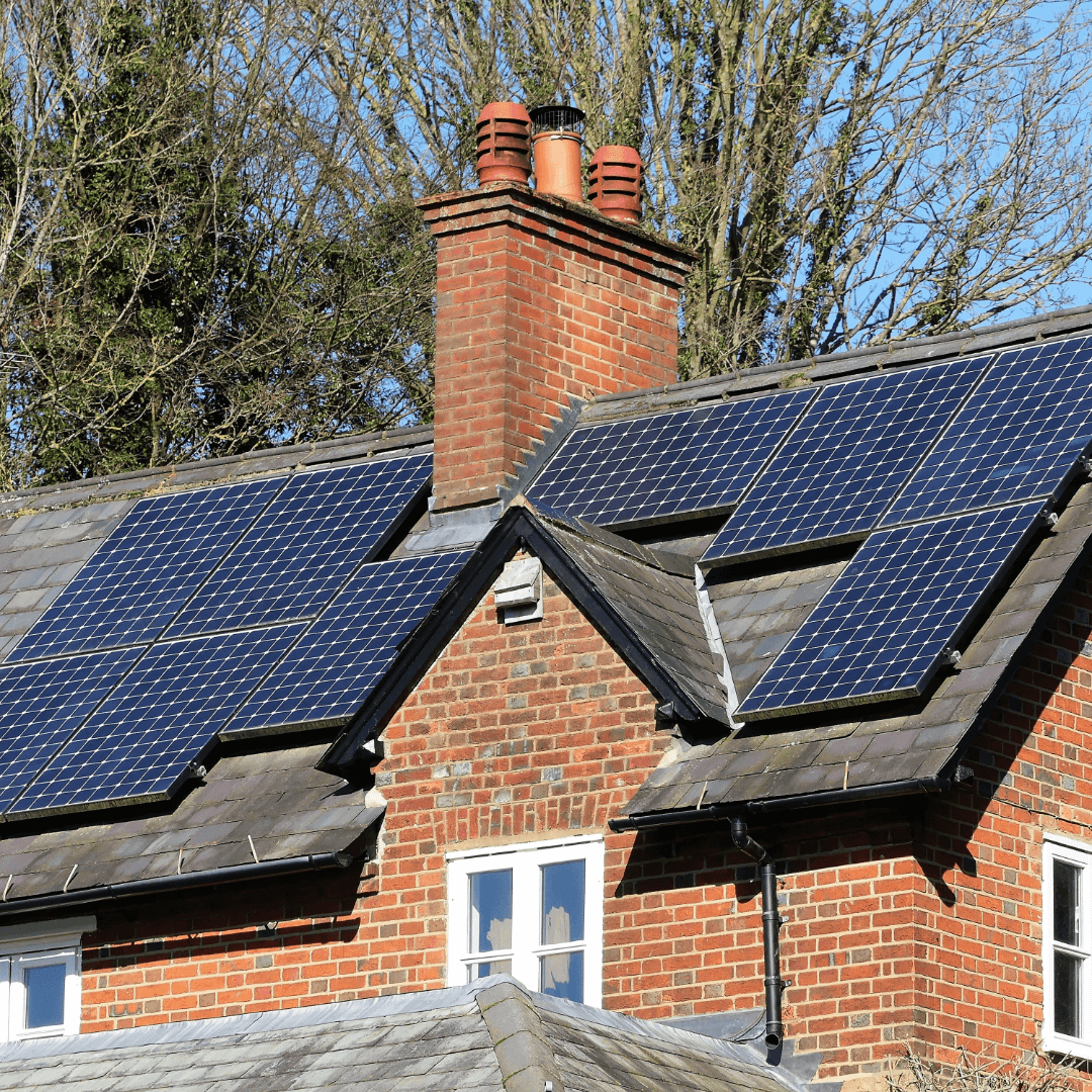 Solar panels on private house