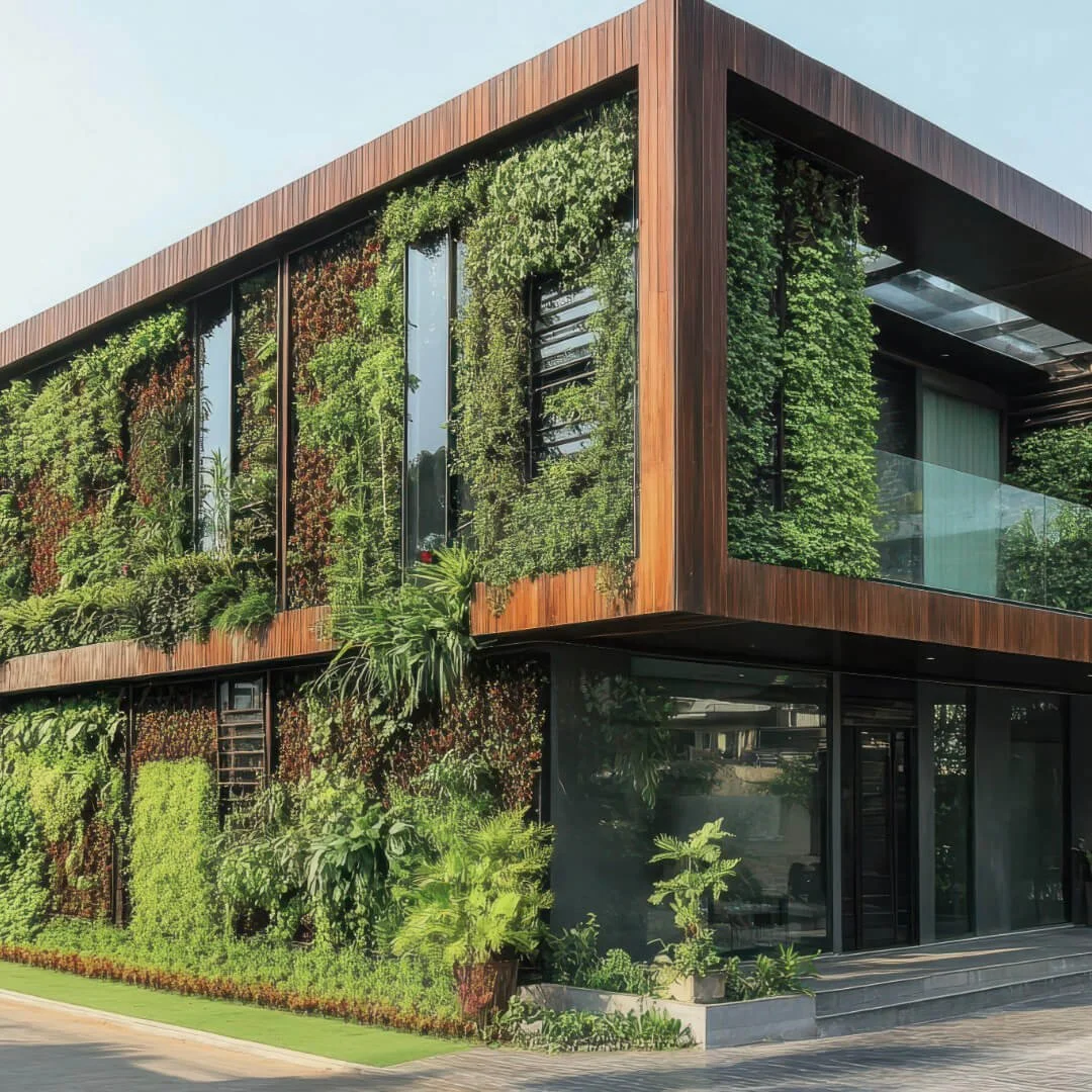 House with green living walls