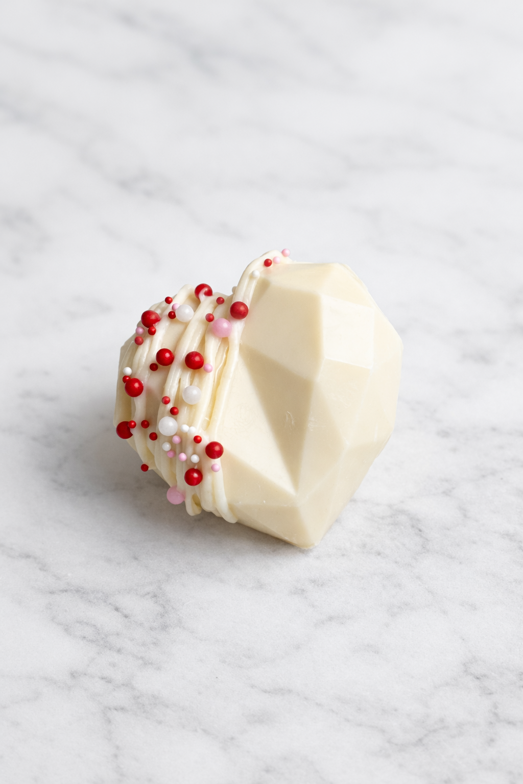 White Heart Chocolate Bomb