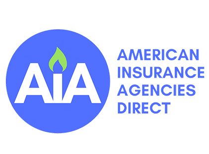 AIA logo with blue circle and white text, alongside 'American Insurance Agencies Direct' in blue letters.