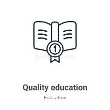 Open book icon with a ribbon and medal, labeled 'Quality education' and 'Education'.