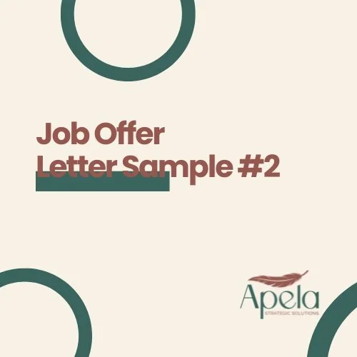Job Offer Letter Sample #2
