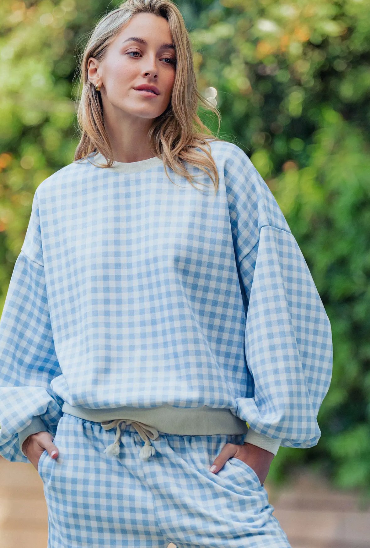Sky Blue Gingham Set