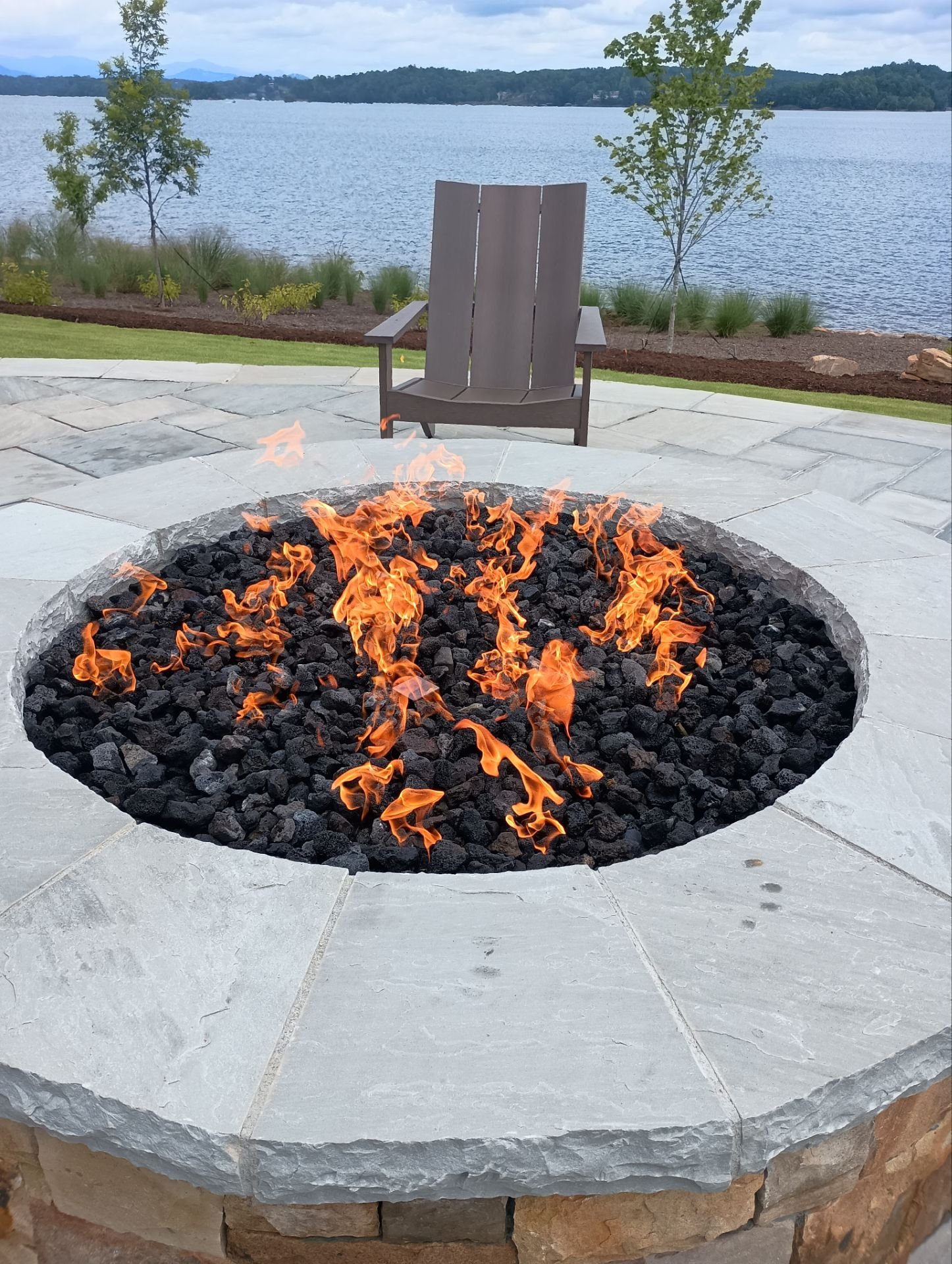 Fire Pit at Lake Keowee Home