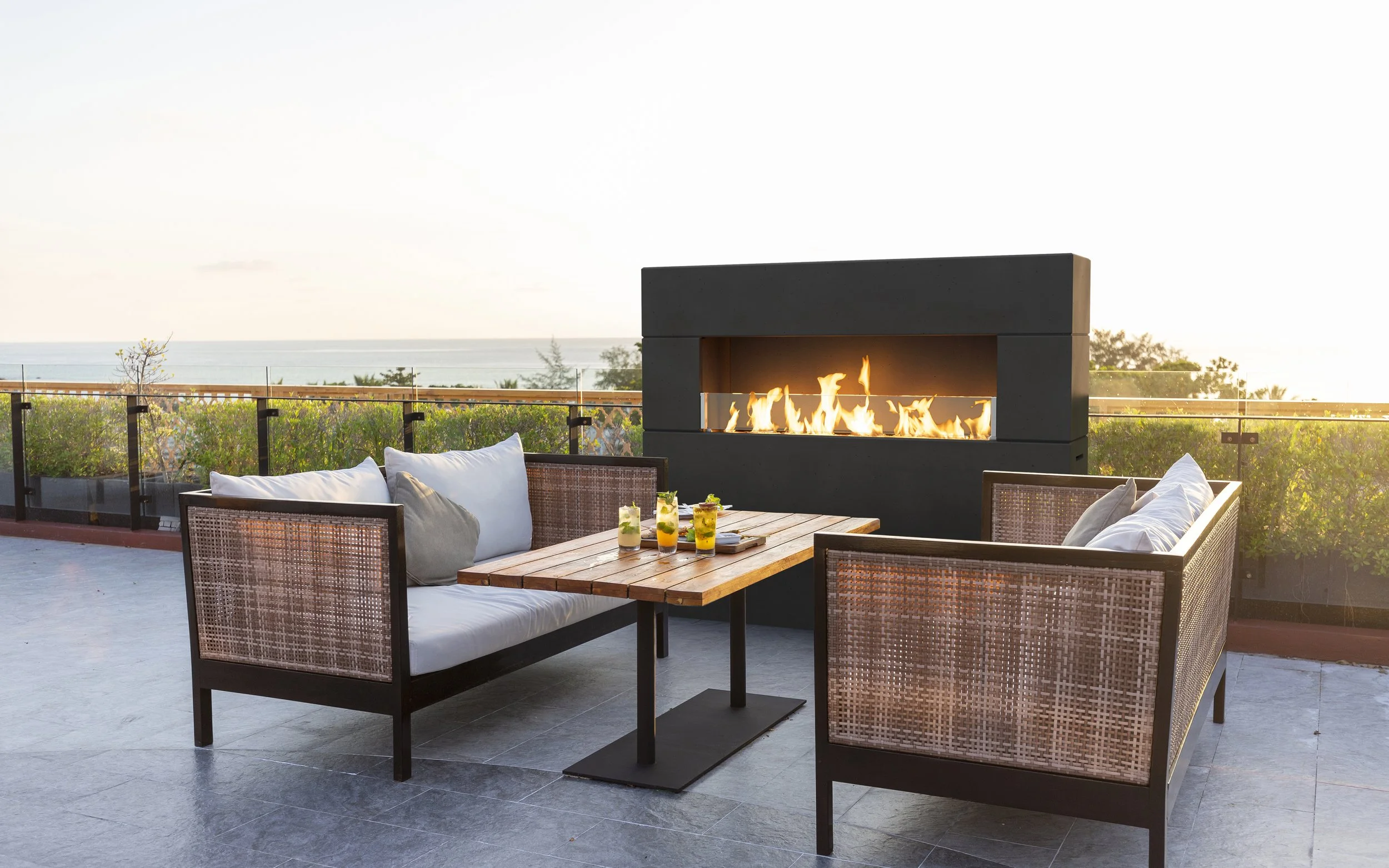outdoor fireplace
