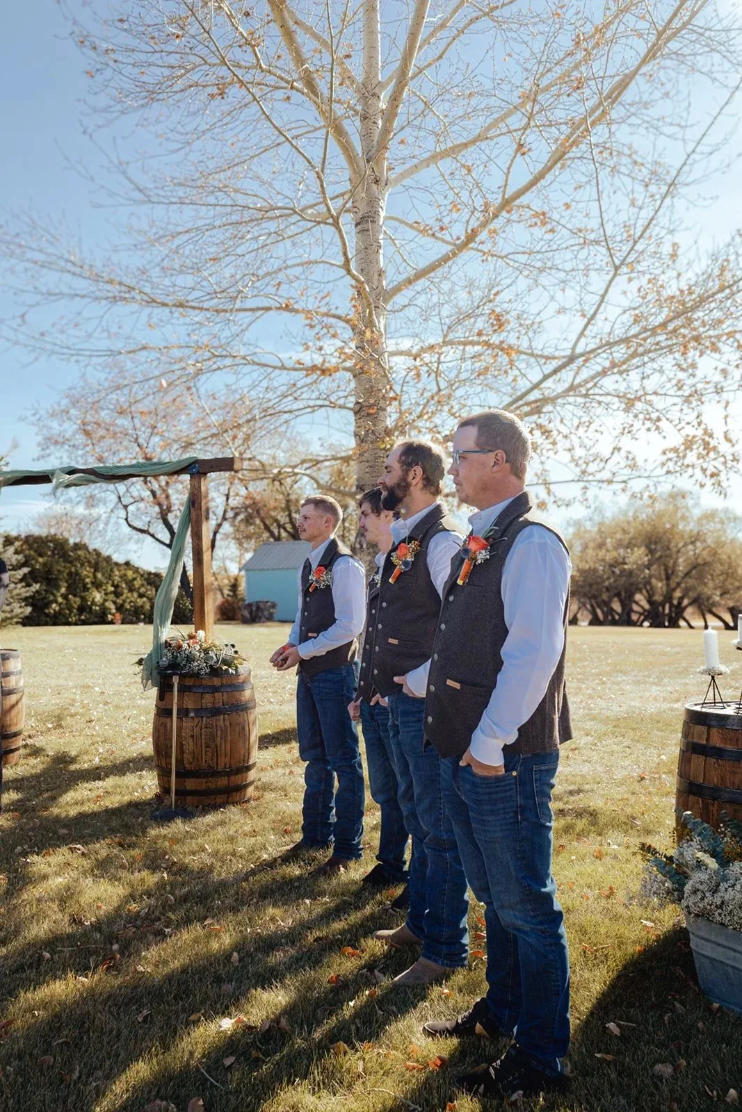 Central Alberta top ten wedding destination, Farm wedding venue with honeymoon suite, first night stay, outdoor wedding ceremony, fall wedding location bucket list Alberta, near Red Deer, Open Country Farm