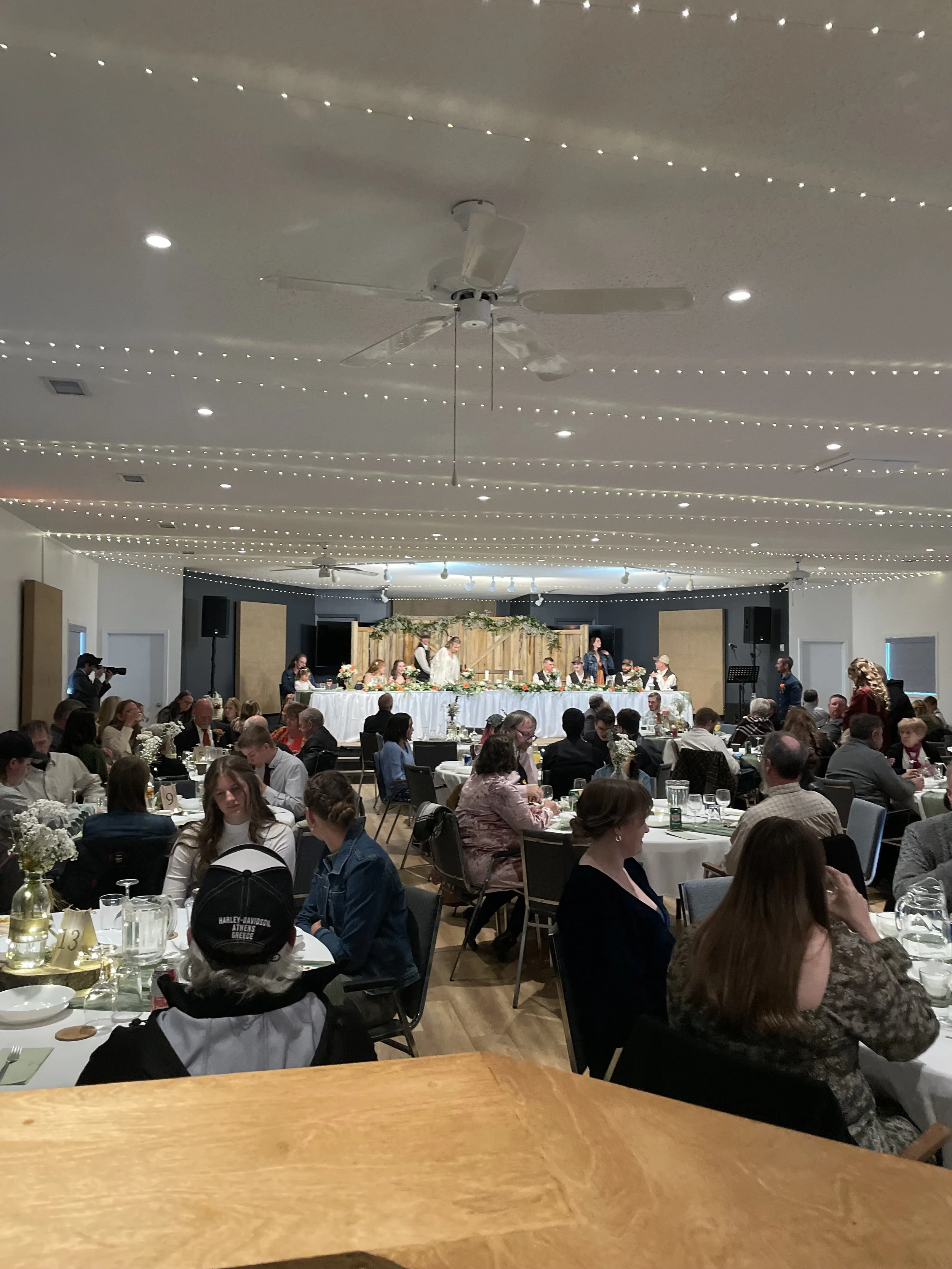 Open Country Farm event centre can house up to 120 guests for wedding and events hosted in the auditorium, just outside of Linden Alberta