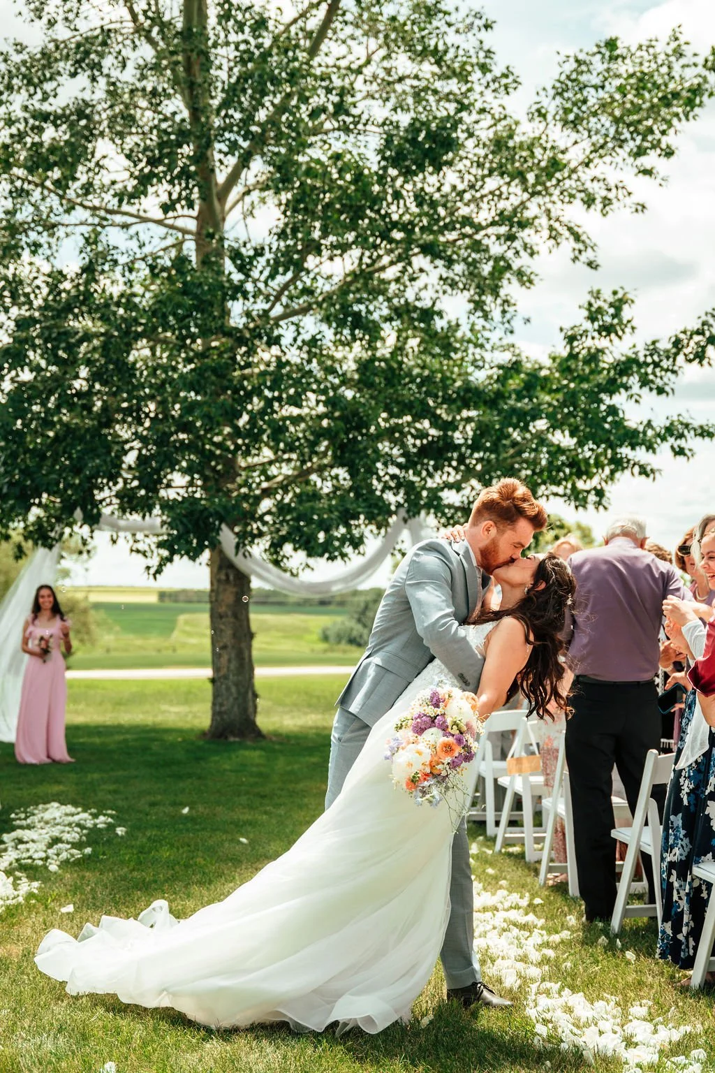 Outdoor wedding ceremony venue Three Hills Alberta | Best wedding venue rental near Linden AB | Open prairie ceremony space 70 minutes from Calgary