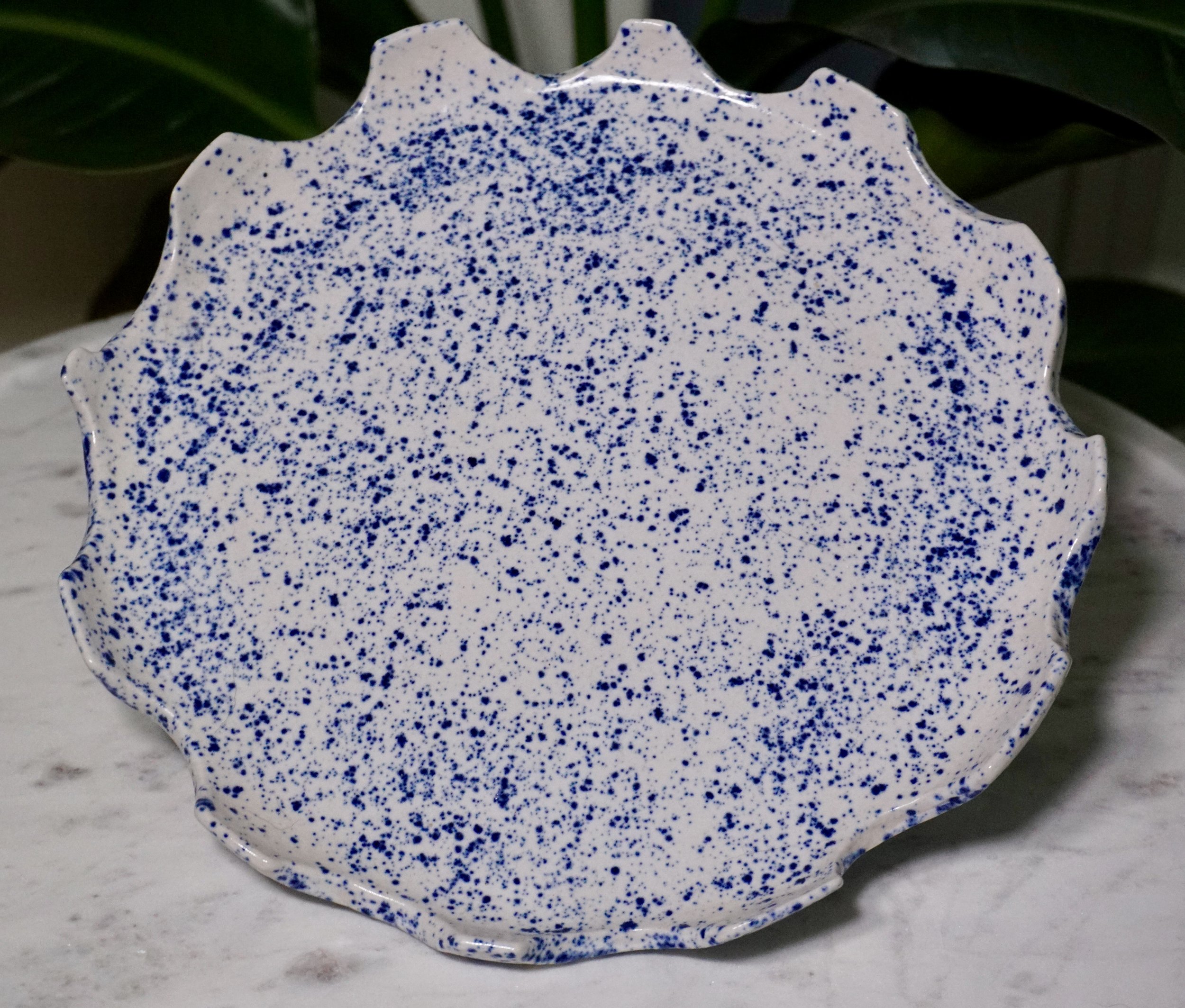 Blue Splatter Plate
